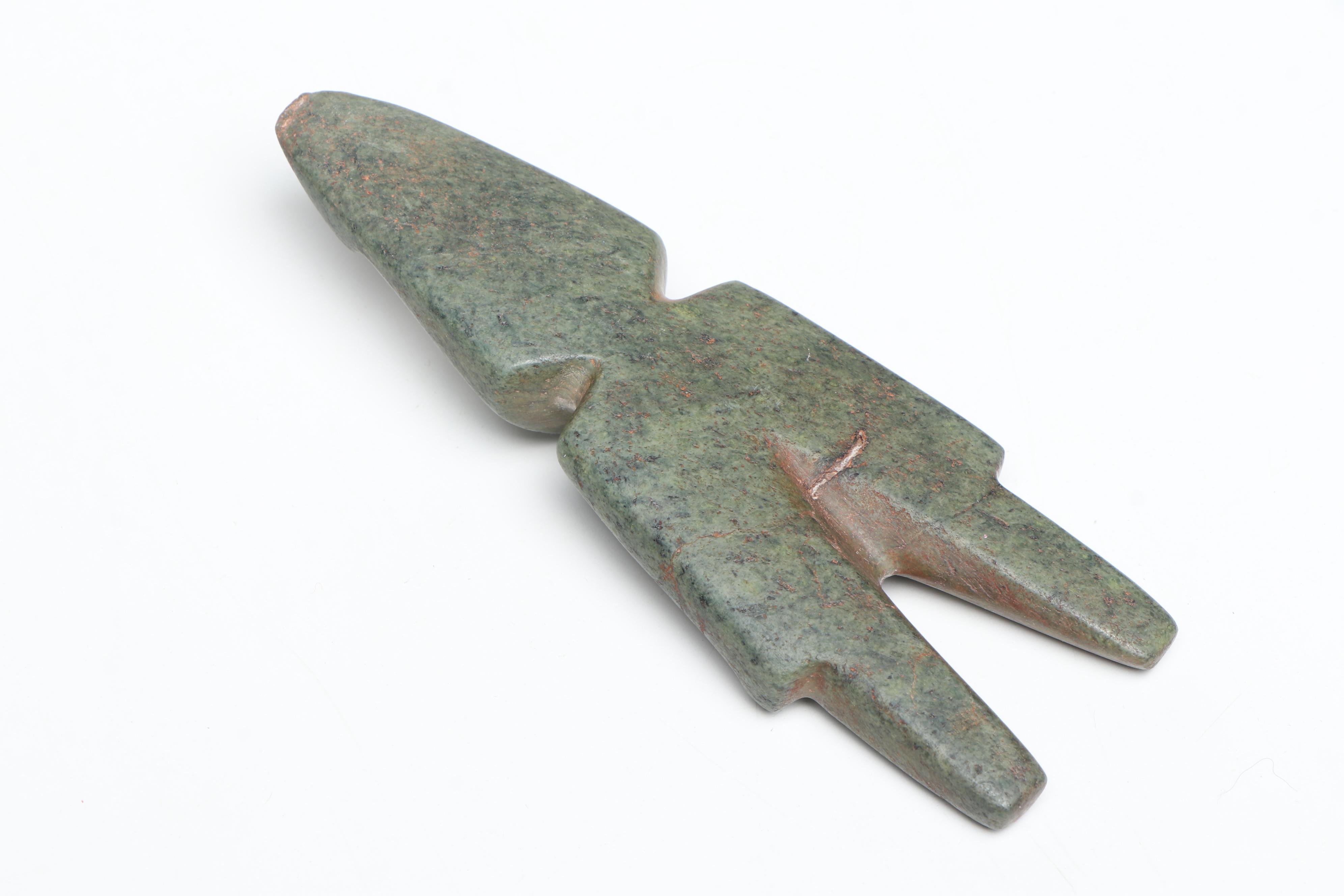 Pre-Columbian Mezcala Carved Serpentine Standing Figure