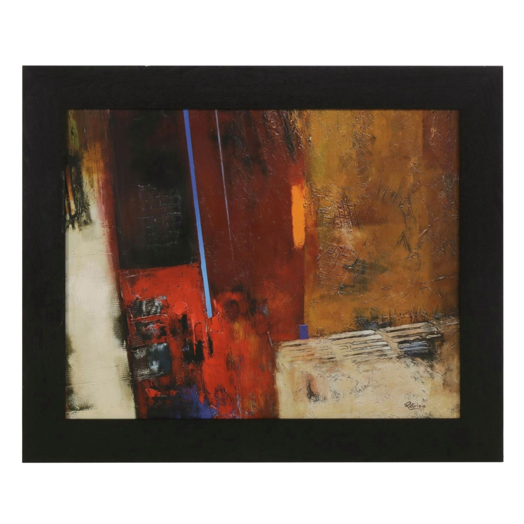 Embellished Abstract Offset Lithograph After Michele Patrizio, Late 20th Century