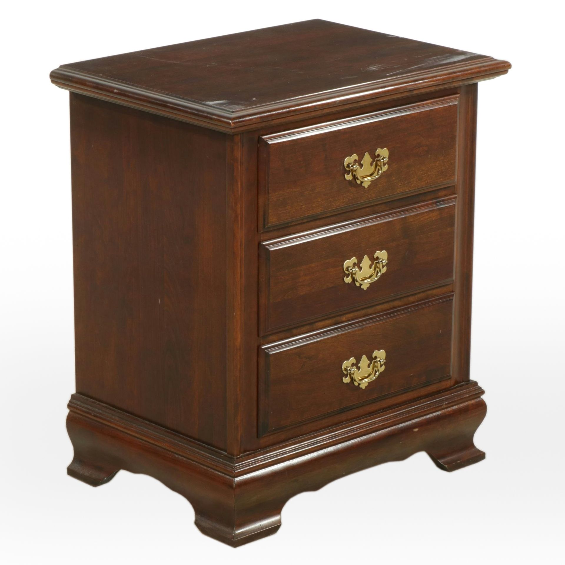 Federal Style Cherry Nightstand, Late 20th Century