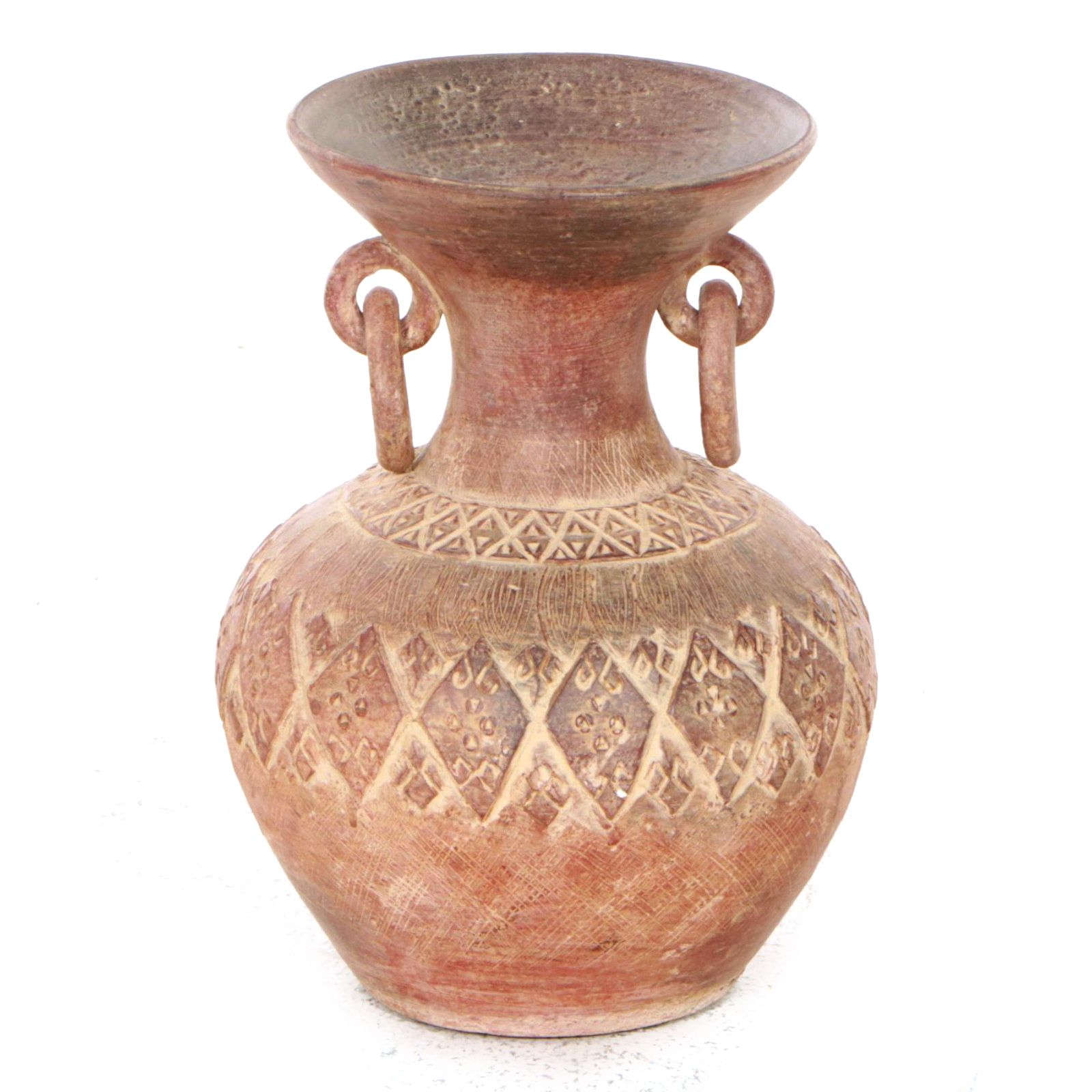 Tribal Red Clay Vase Reproduction
