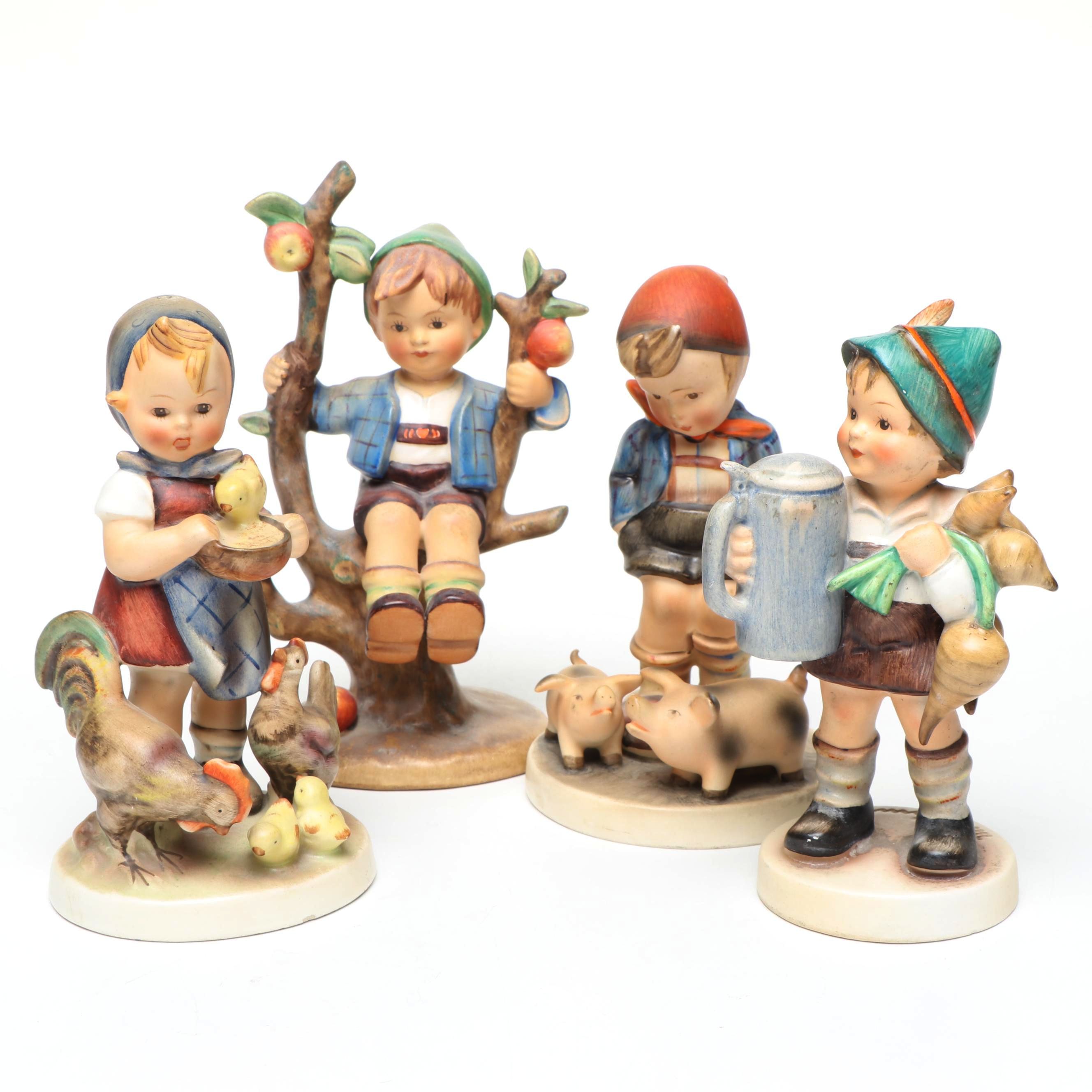 Goebel "Apple Tree Boy," "Farm Boy," and More Porcelain Hummel Figurines