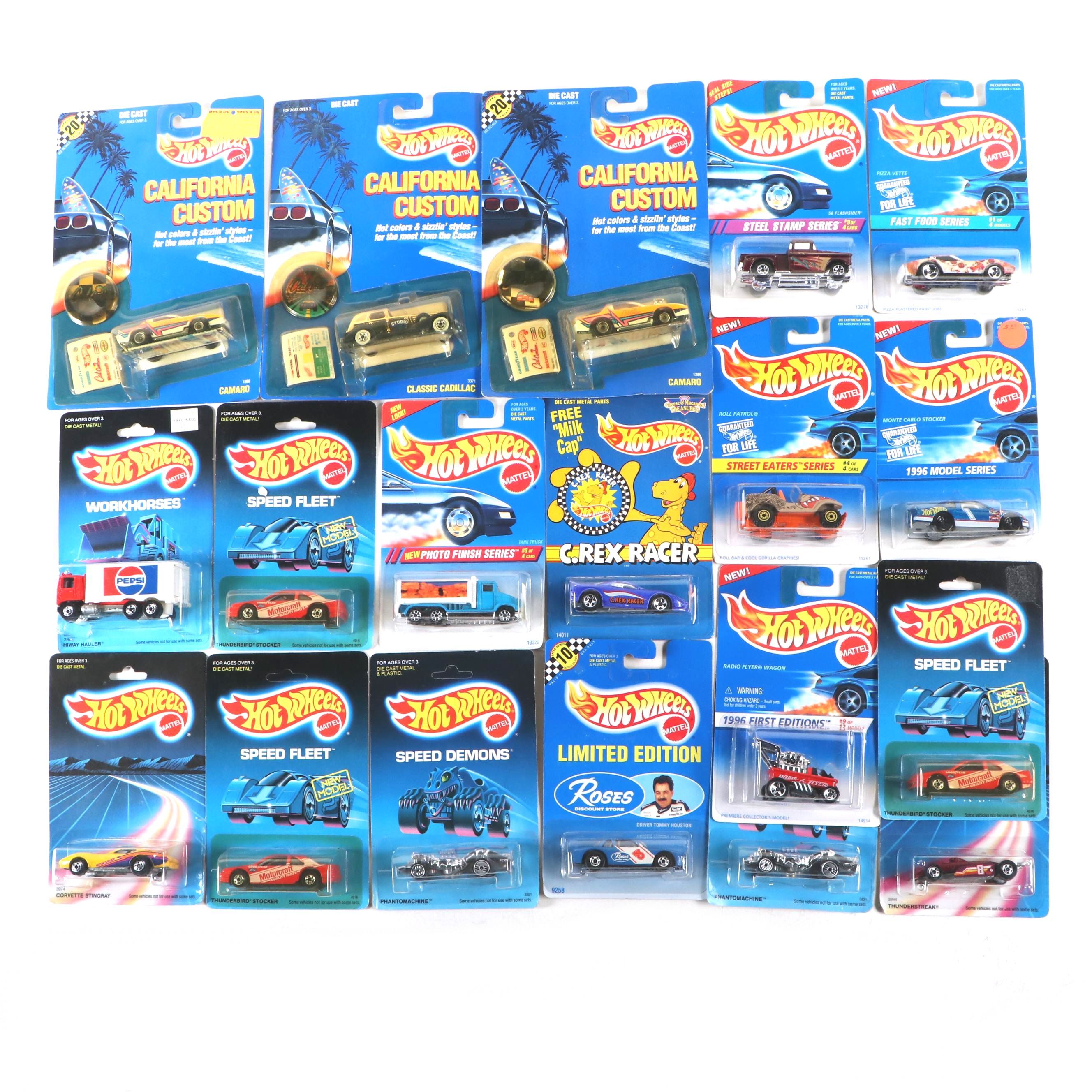 Hot Wheels "Thunderbird Stocker," "Phantomachine" and More Toy Cars, 1980s–1990s