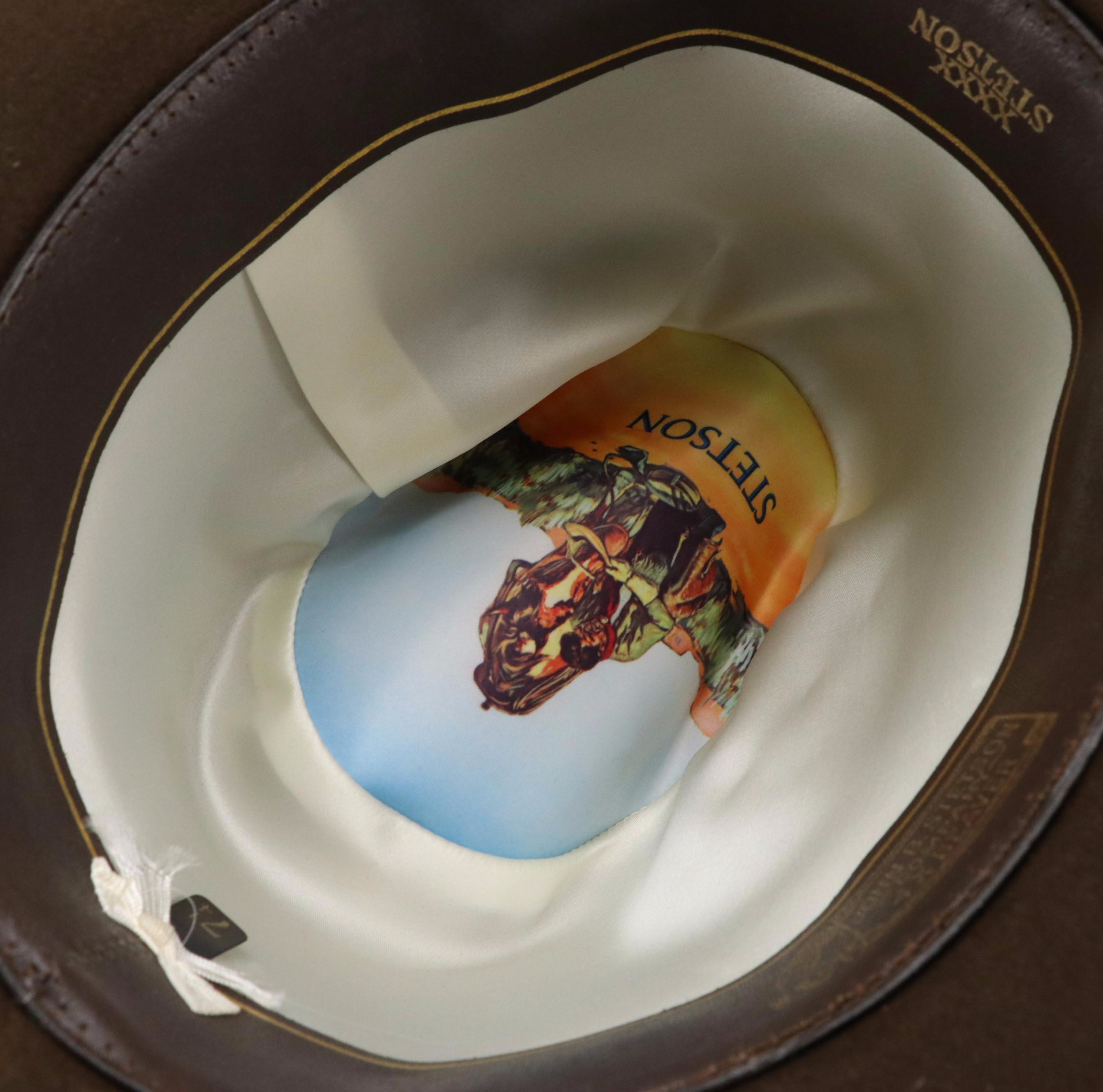 Stetson JBS Heritage 4X Beaver Fur Felt Western Hat with Travel Case