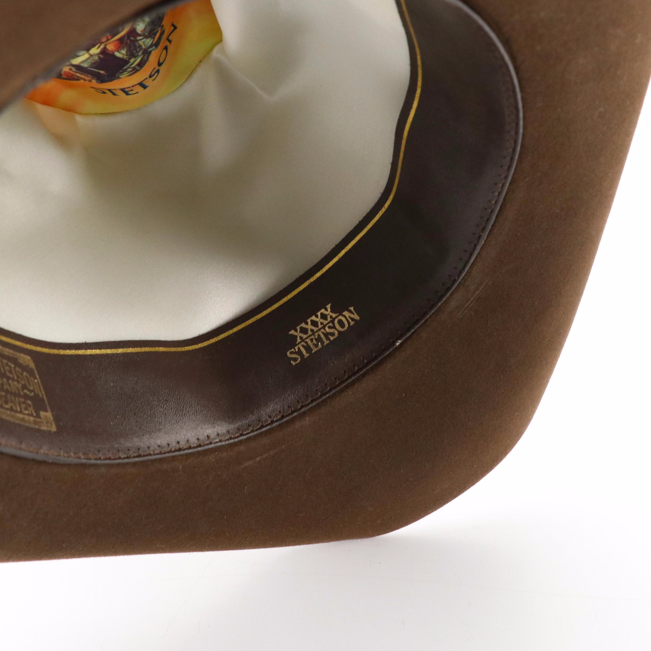 Stetson JBS Heritage 4X Beaver Fur Felt Western Hat with Travel Case