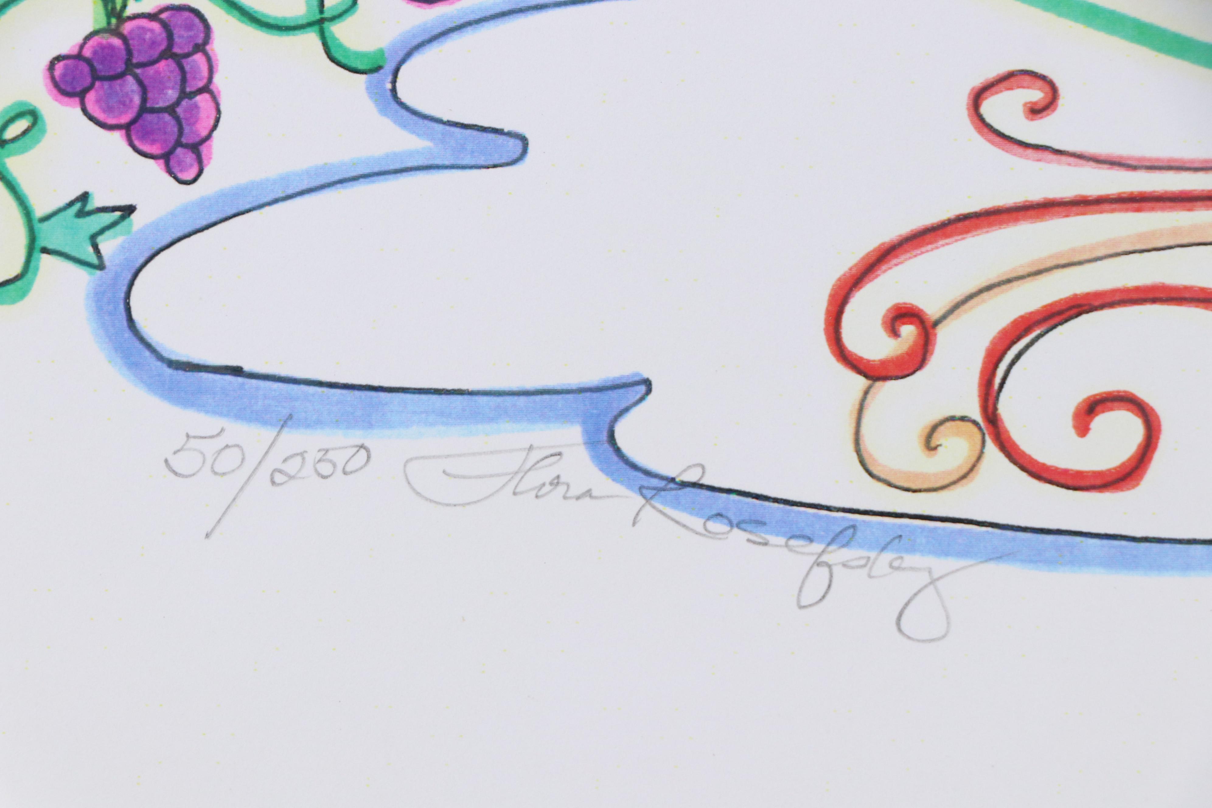 Flora Rosefsky Judaic Photomechanical Print "Shabbat Florage," 1992