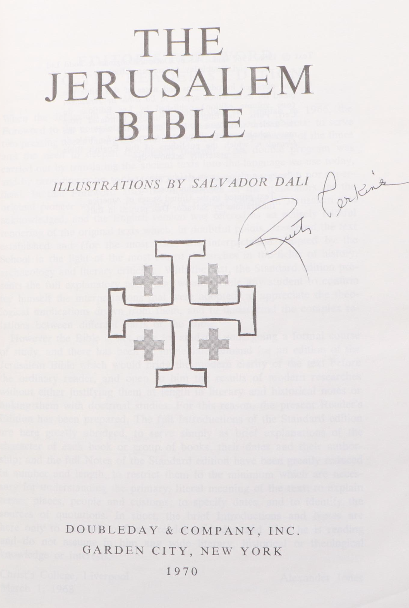 Salvador Dalí Illustrated Jerusalem Bible Edited by Alexander Jones, 1970