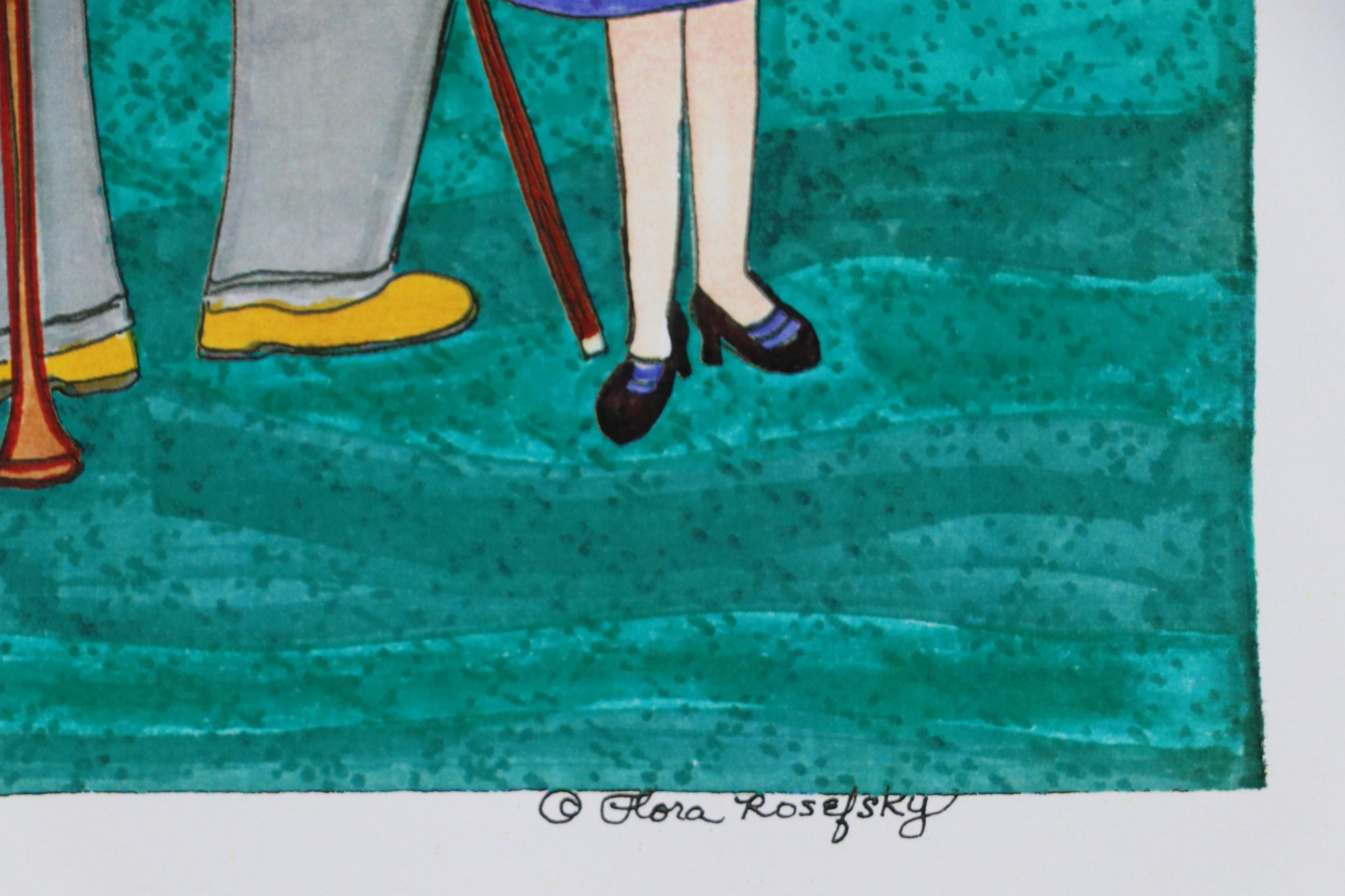 Flora Rosefsky Judaic Photomechanical Print, Late 20th Century