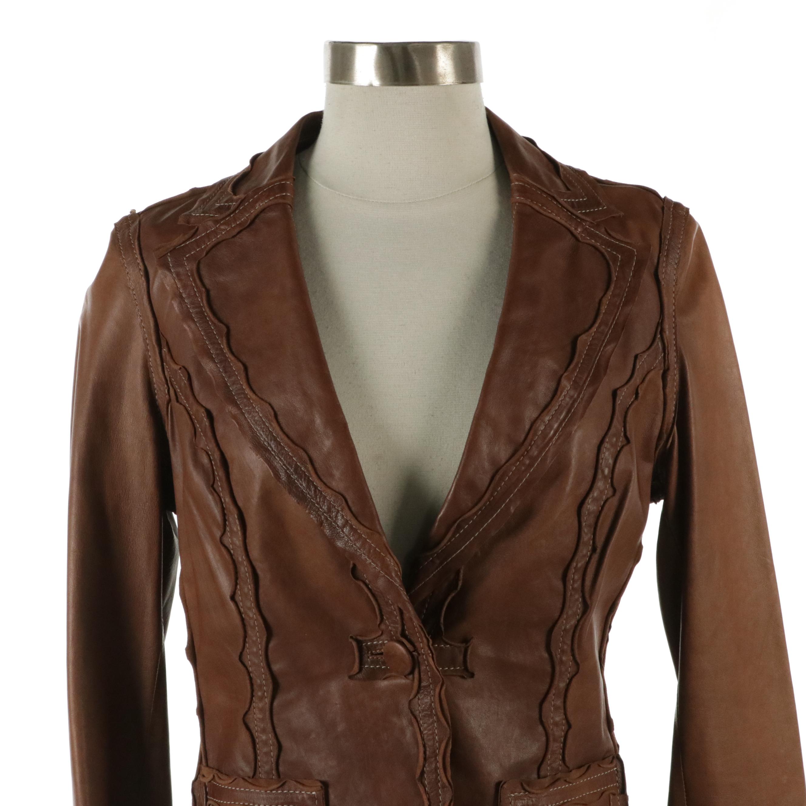 Diane Firsten Italian Leather Jacket