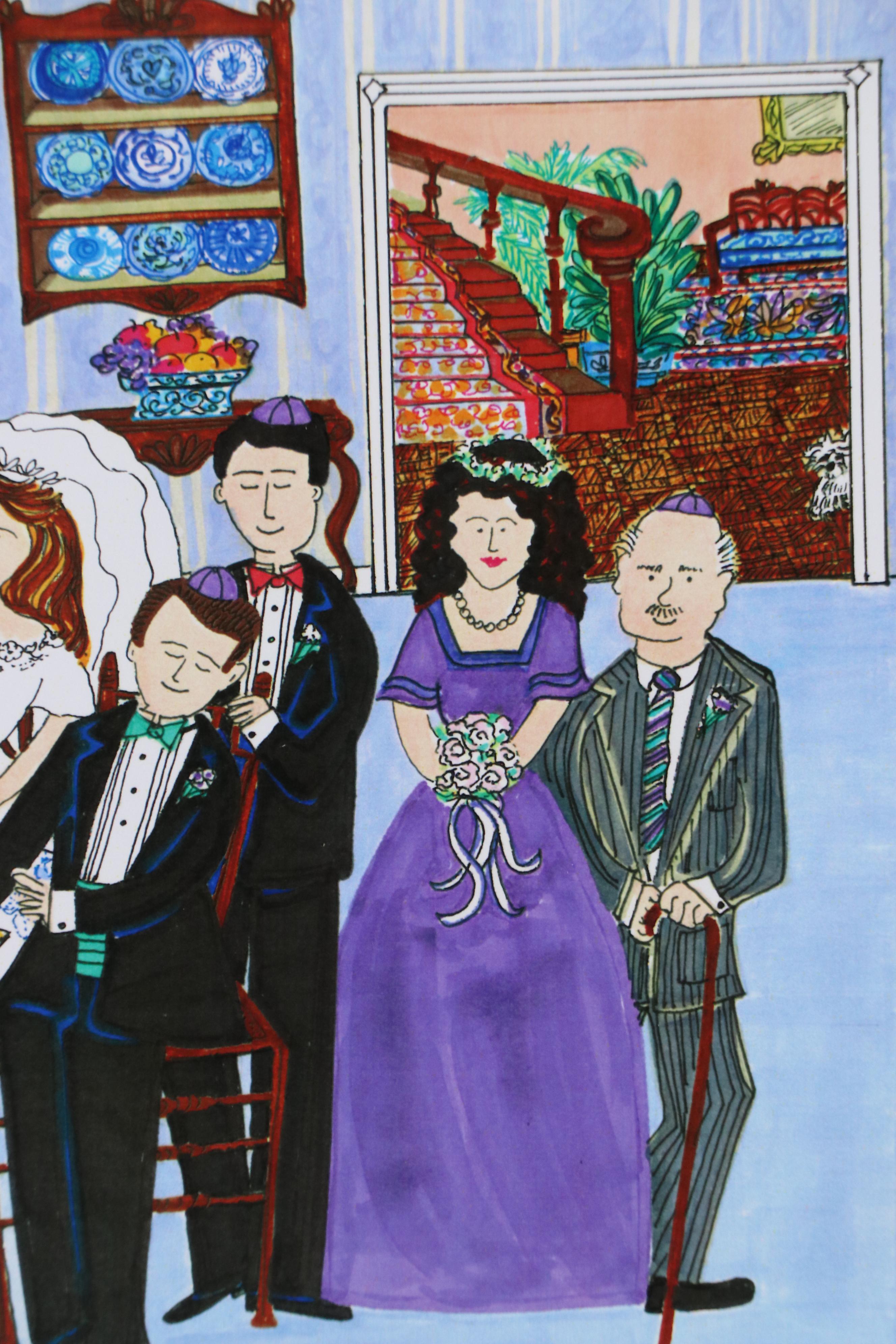 Flora Rosefsky Judaic Photomechanical Print, Late 20th Century