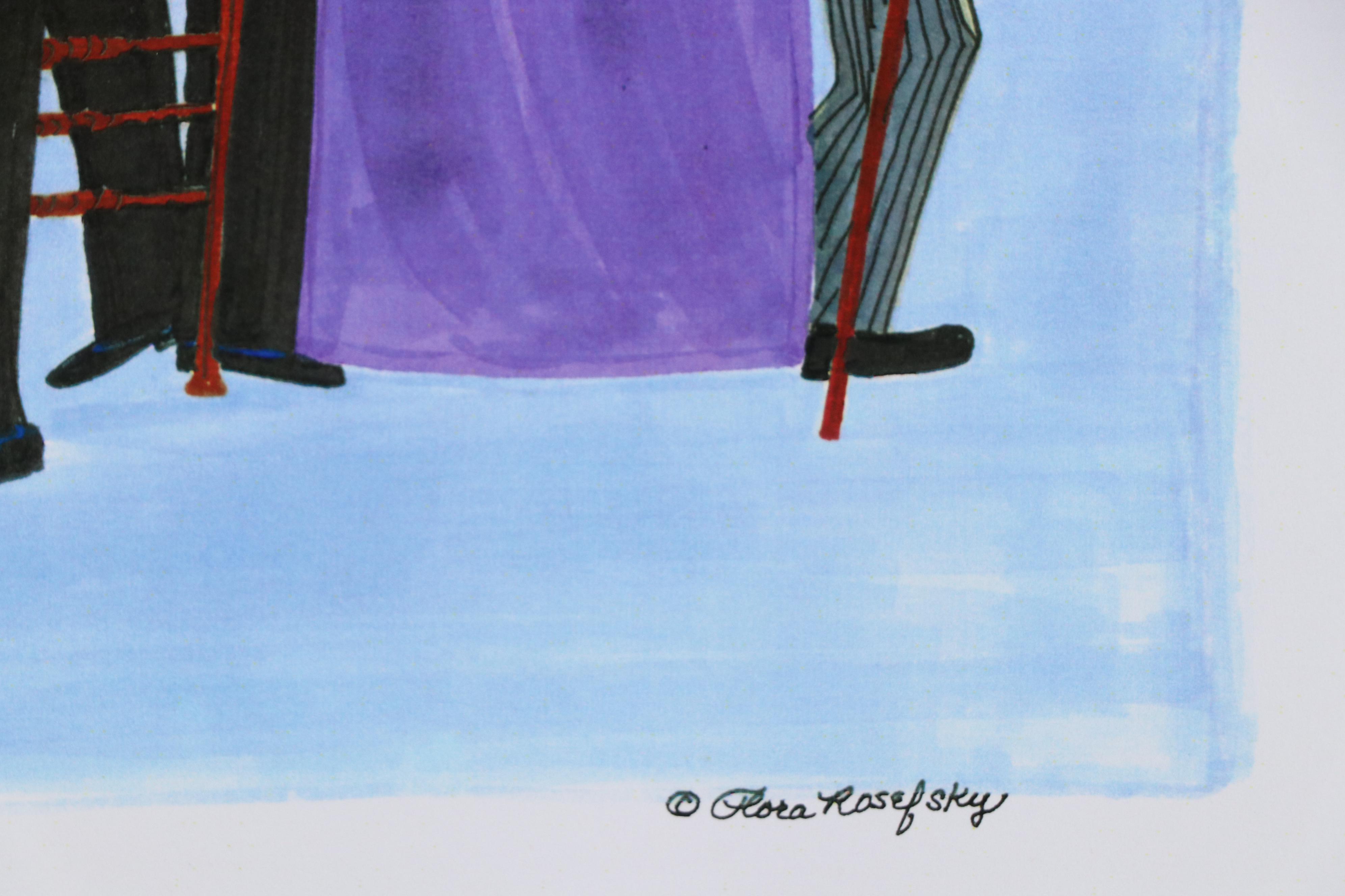 Flora Rosefsky Judaic Photomechanical Print, Late 20th Century