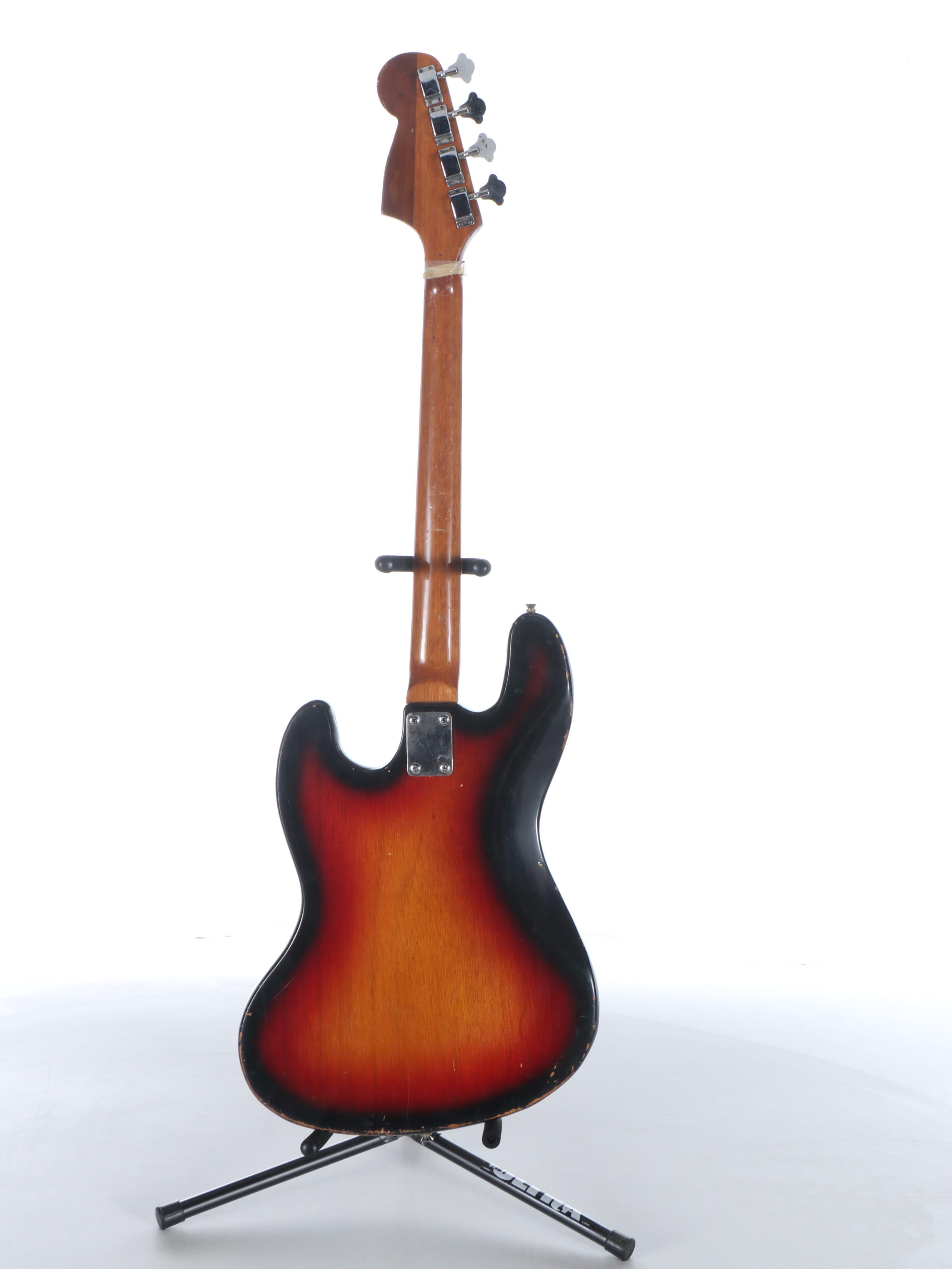 Sunburst Electric Bass Guitar, Vintage