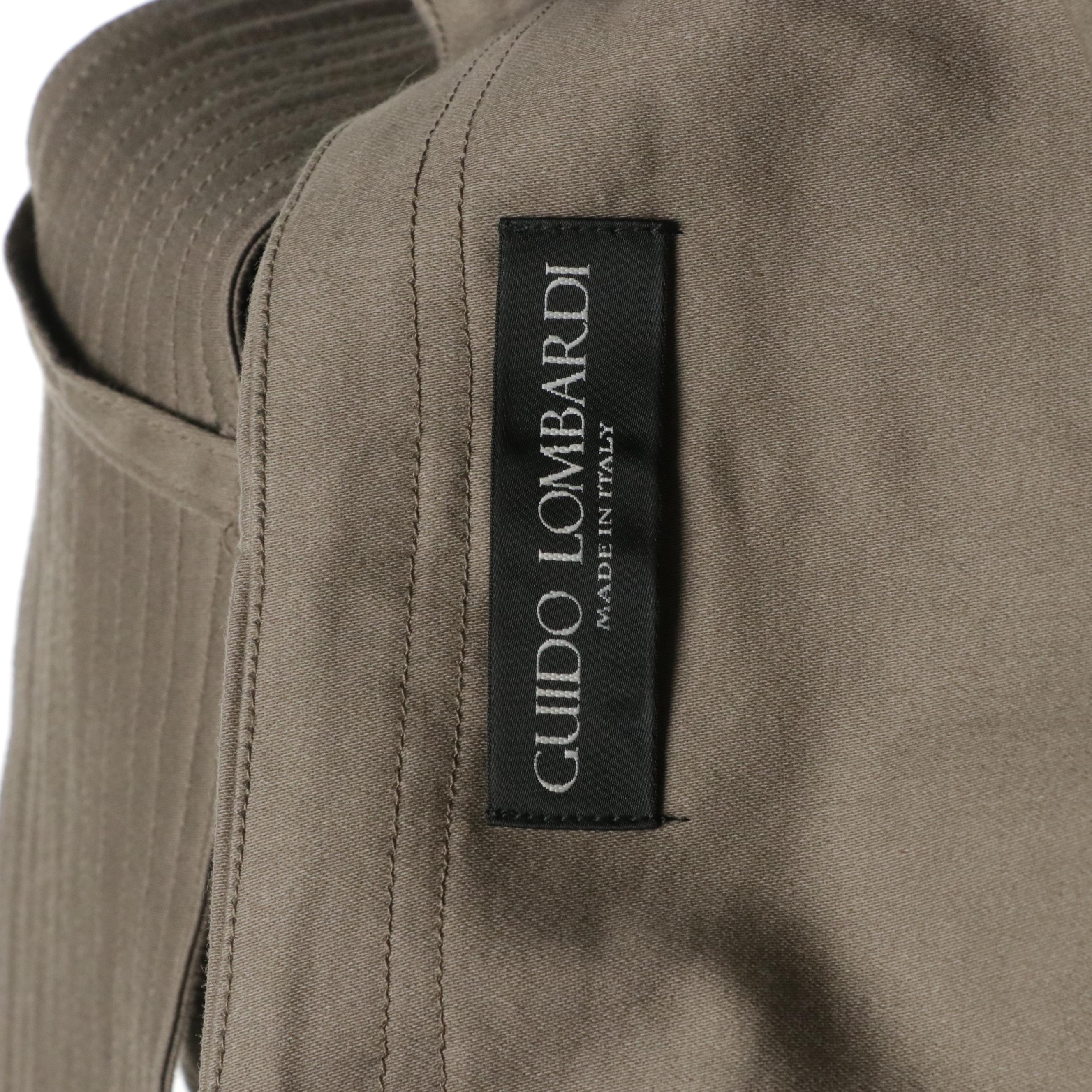 Guido Lombardi Cotton Blend Belted Quarter Zip Mid-Length Dress