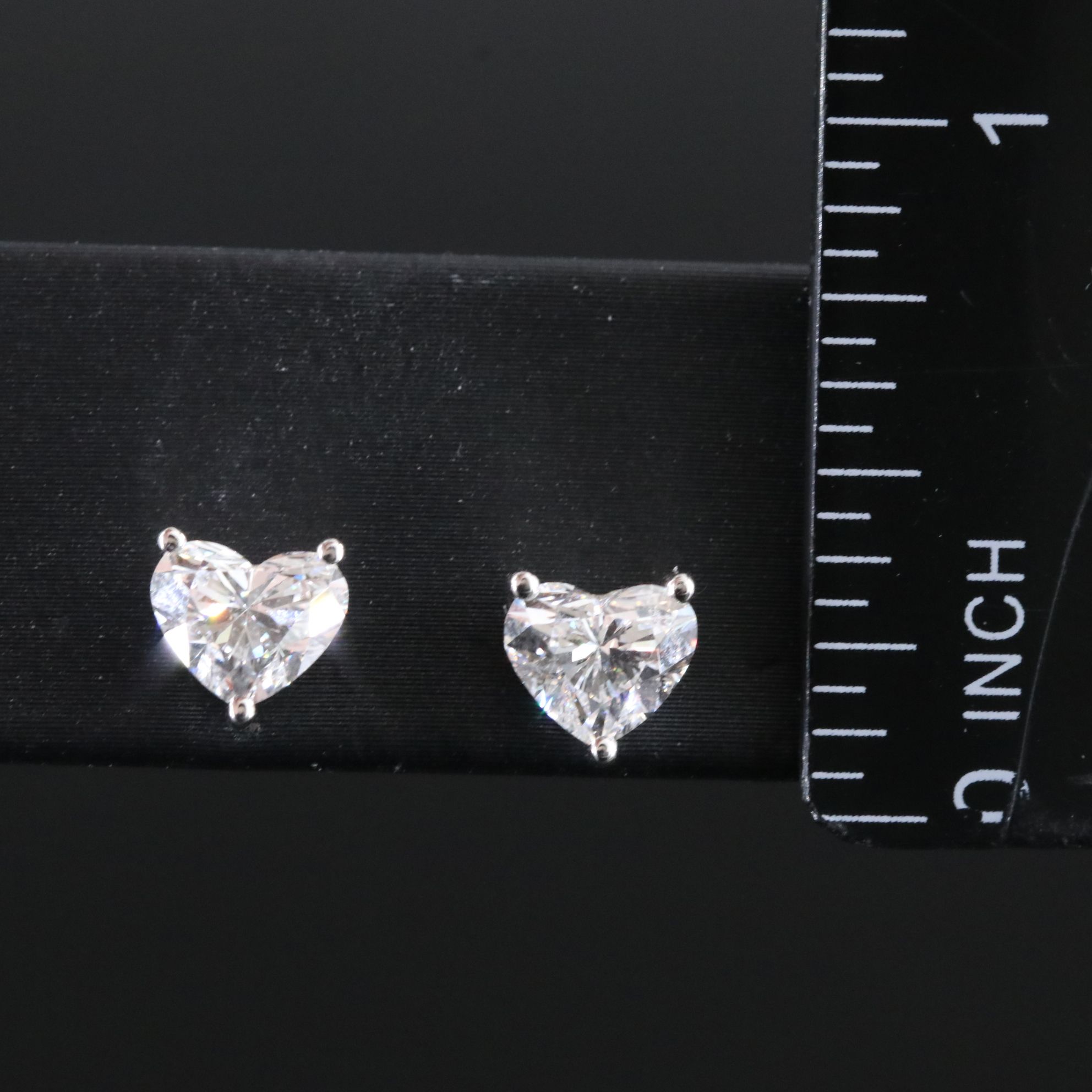Platinum 2.08 CT Lab Grown Diamond Stud Earrings with IGI Reports