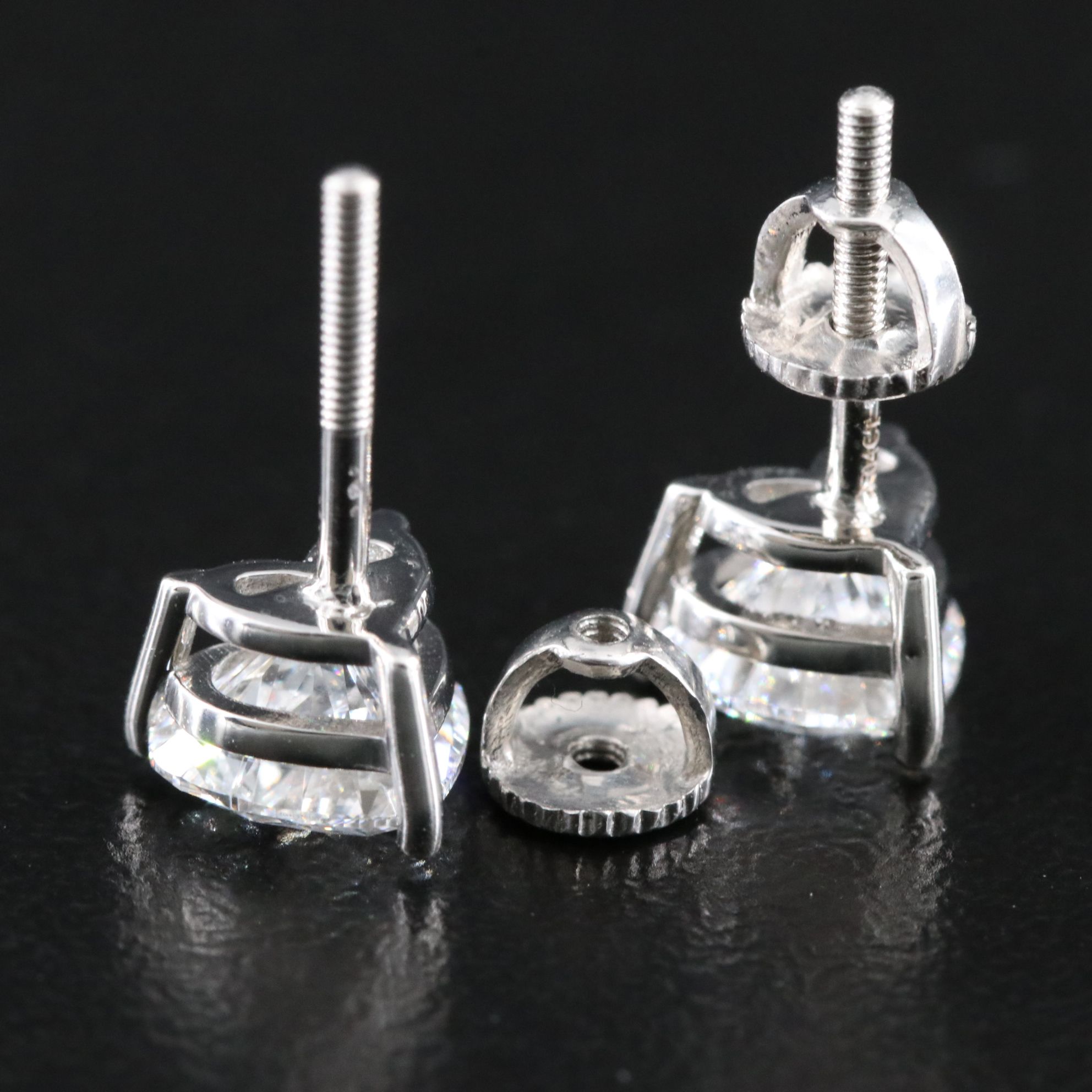 Platinum 2.08 CT Lab Grown Diamond Stud Earrings with IGI Reports