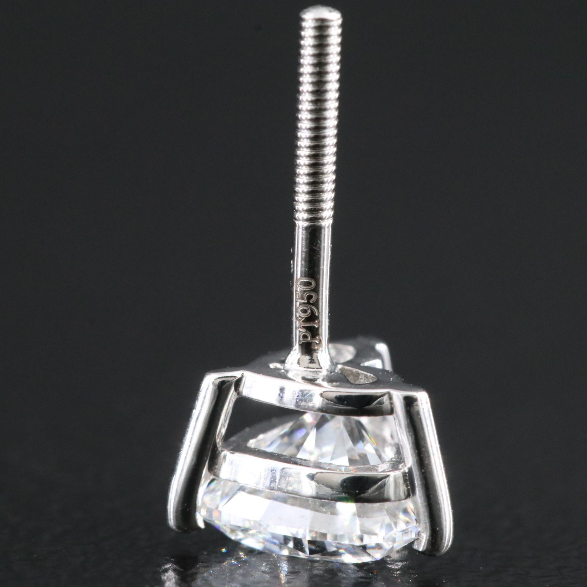 Platinum 2.08 CT Lab Grown Diamond Stud Earrings with IGI Reports