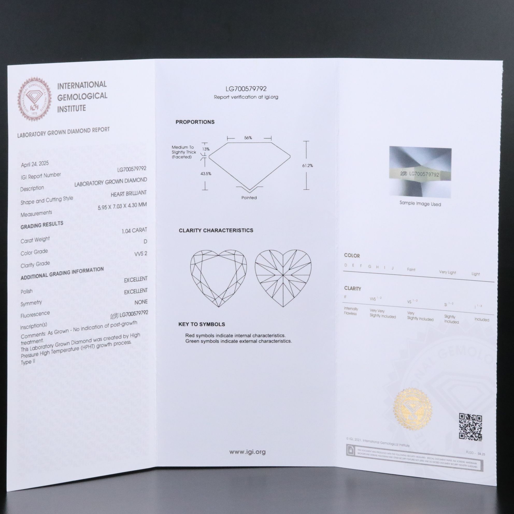 Platinum 2.08 CT Lab Grown Diamond Stud Earrings with IGI Reports