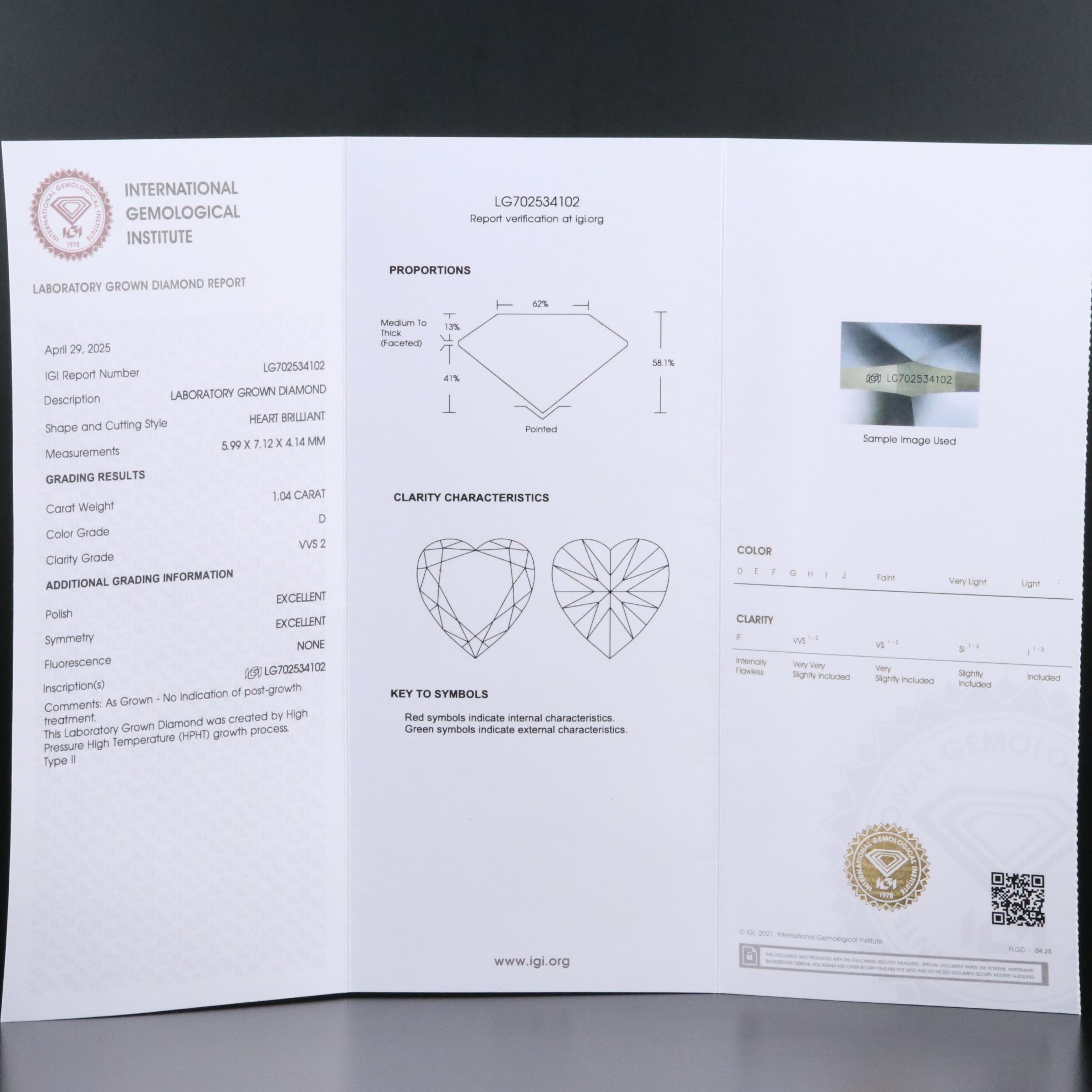 Platinum 2.08 CT Lab Grown Diamond Stud Earrings with IGI Reports