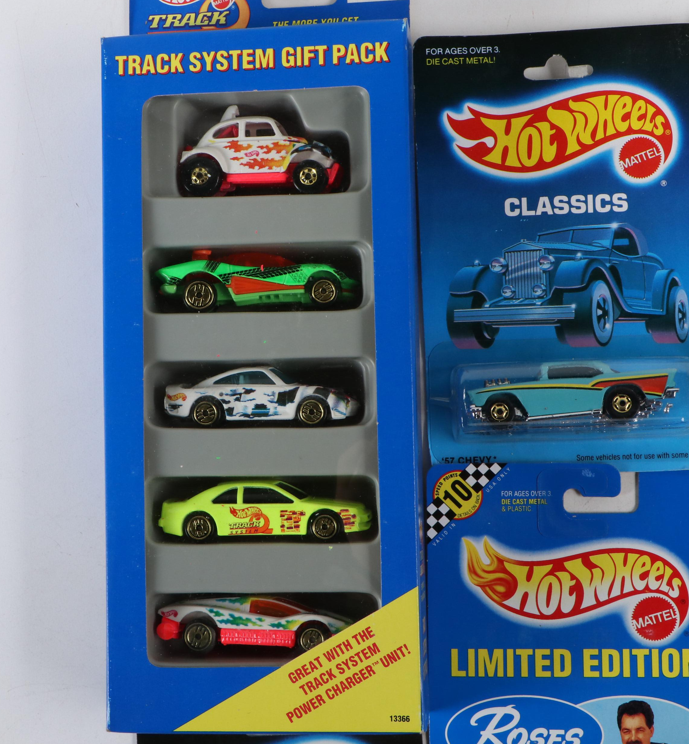 Hot Wheels "Track System Gift Pack" and More Toy Cars, 1980s–1990s