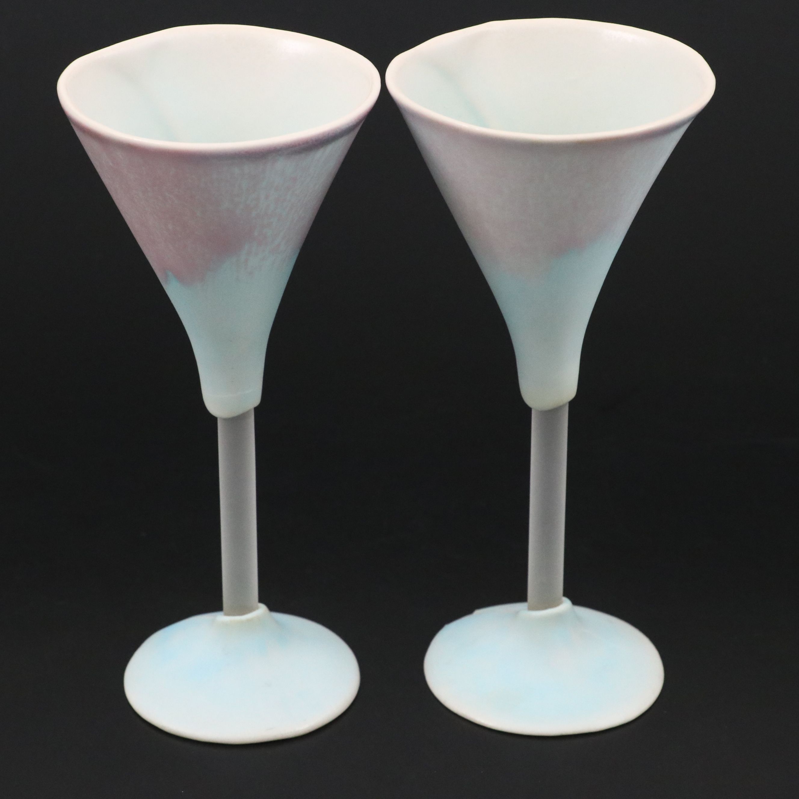 Newman Ceramic Works Art Pottery Goblets