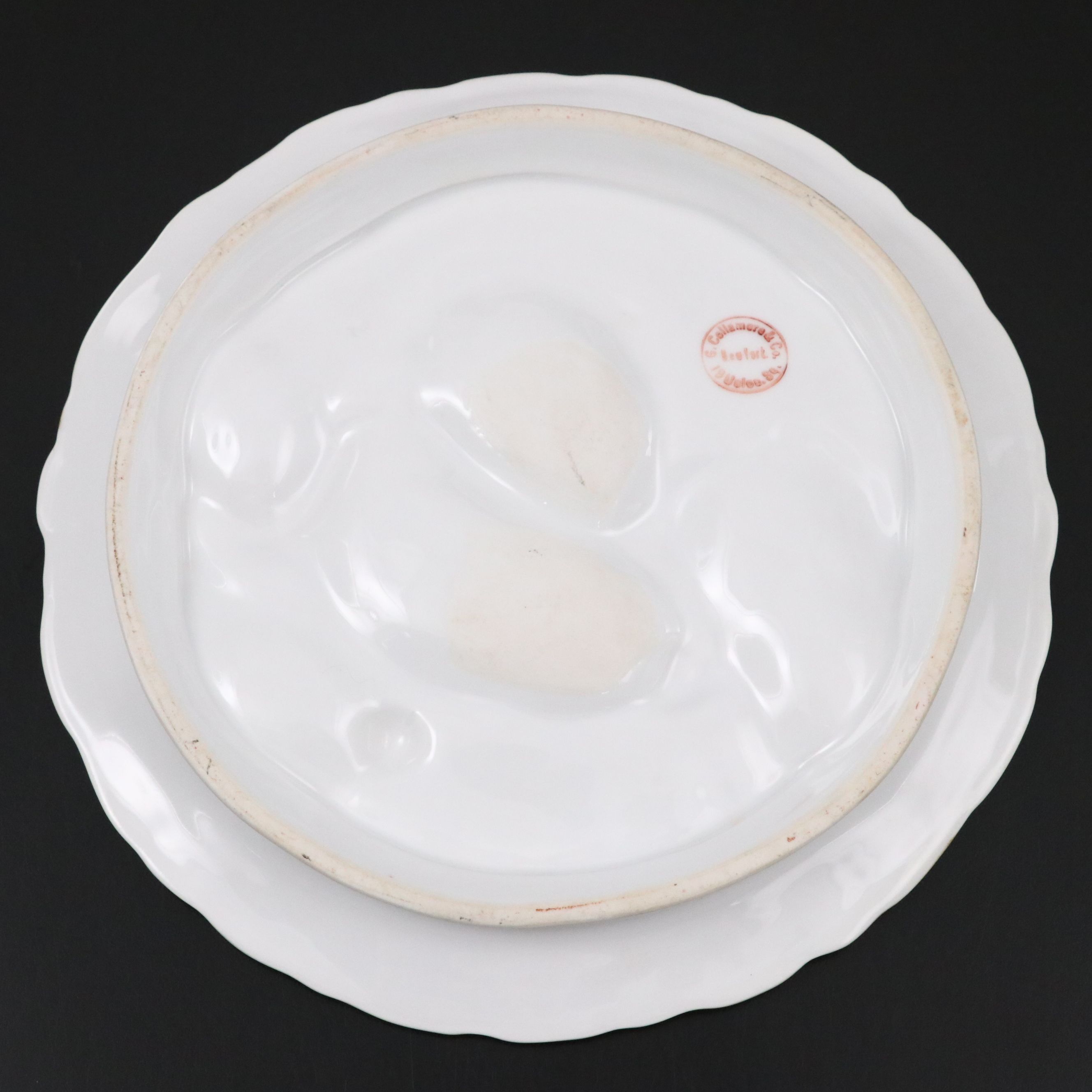 Victorian Porcelain Oyster Plate, Late 19th/Early 20th Century