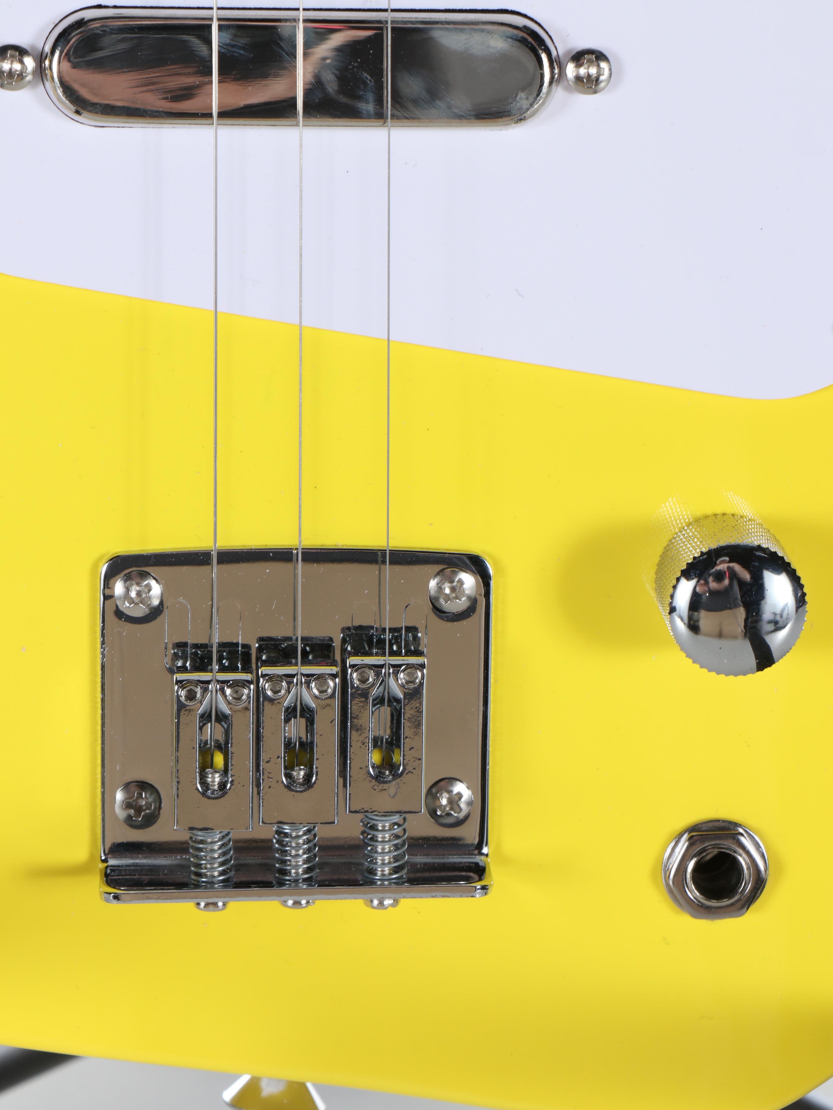 Loog Pro-Electric Children's Three-String Beginner Guitar with Learning Material