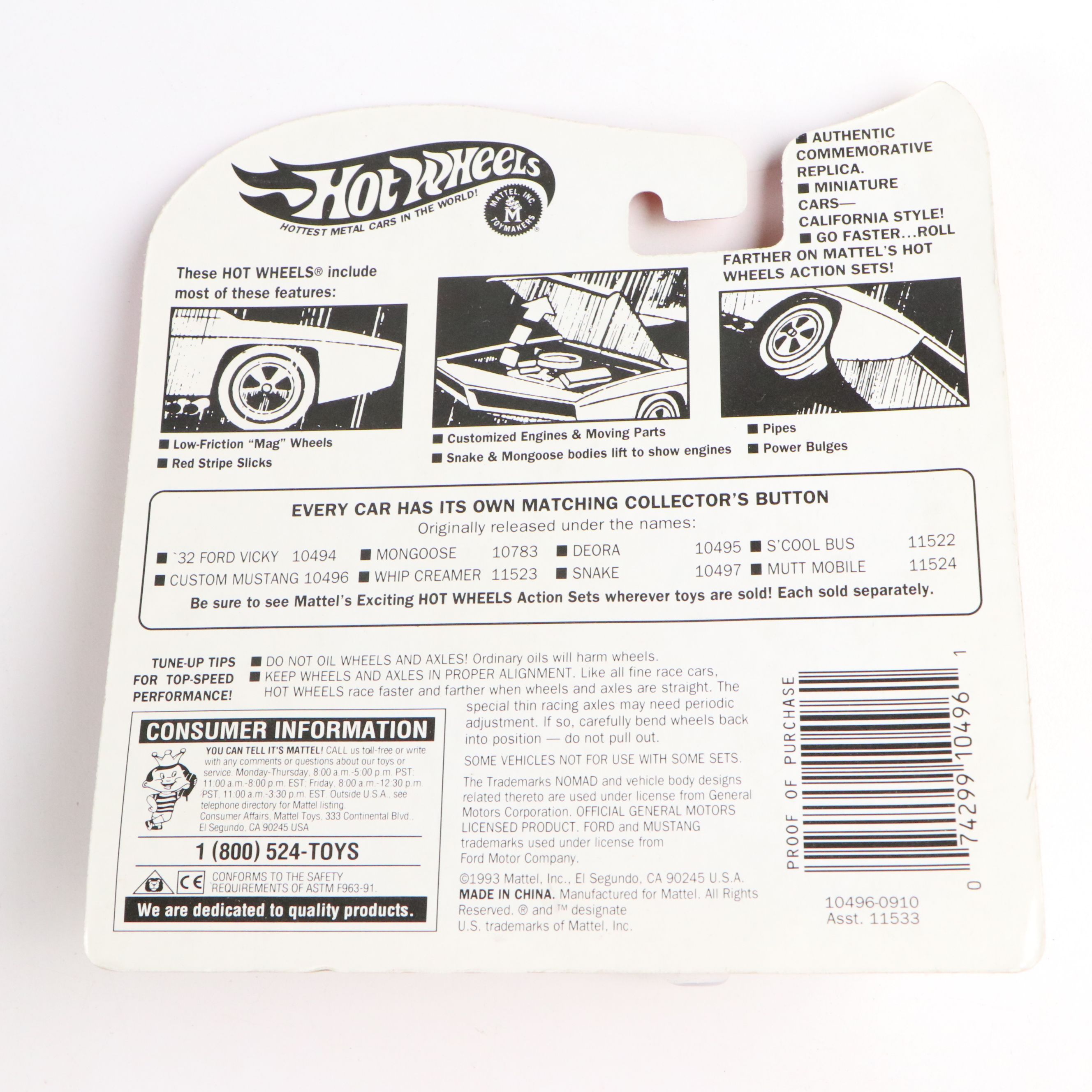 Hot Wheels Vintage Collection Toy Cars