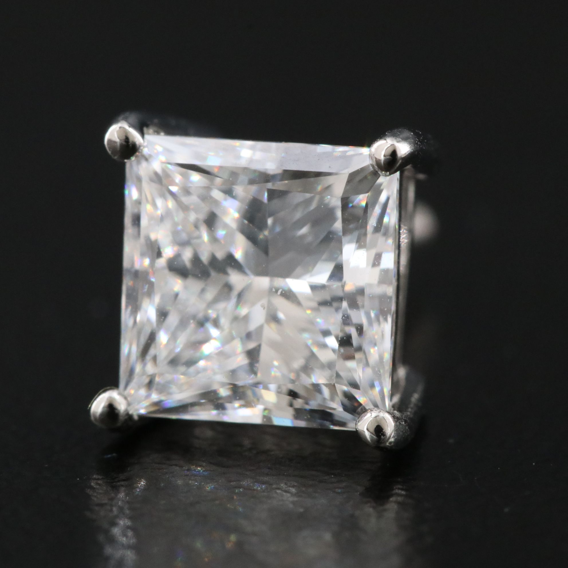 Platinum 4.53 CTW Lab Grown Diamond Stud Earrings with IGI Reports