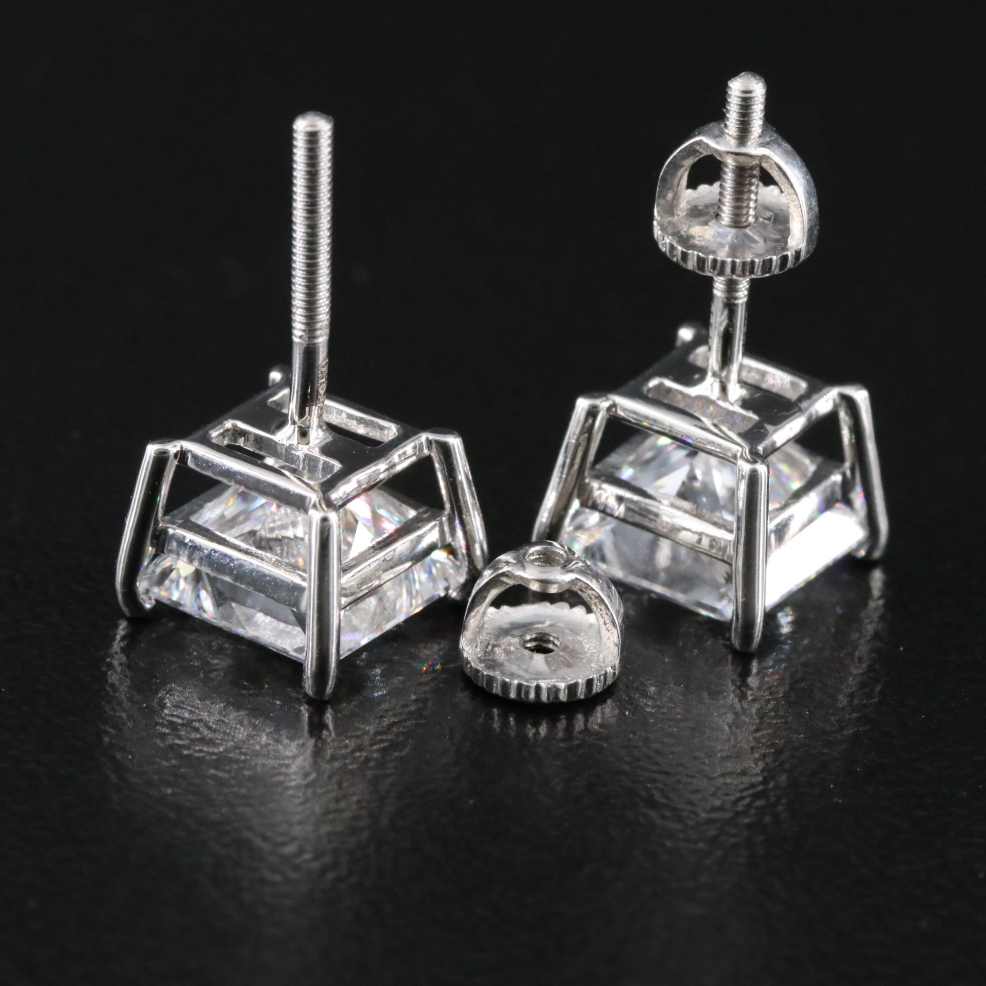 Platinum 4.53 CTW Lab Grown Diamond Stud Earrings with IGI Reports
