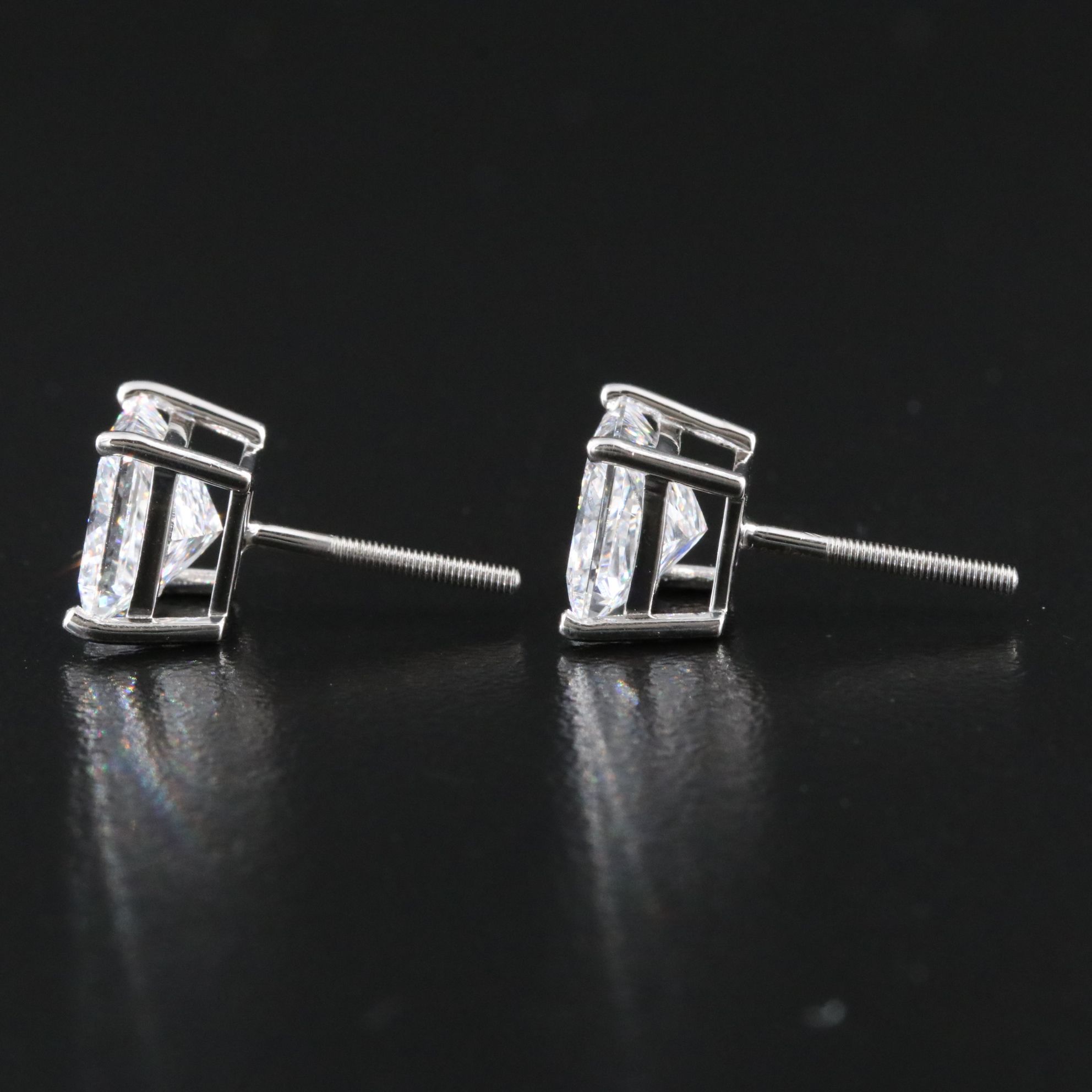 Platinum 4.53 CTW Lab Grown Diamond Stud Earrings with IGI Reports