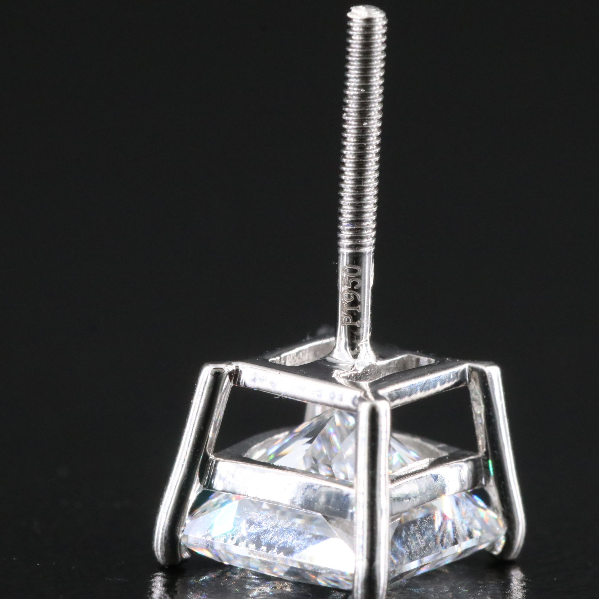 Platinum 4.53 CTW Lab Grown Diamond Stud Earrings with IGI Reports