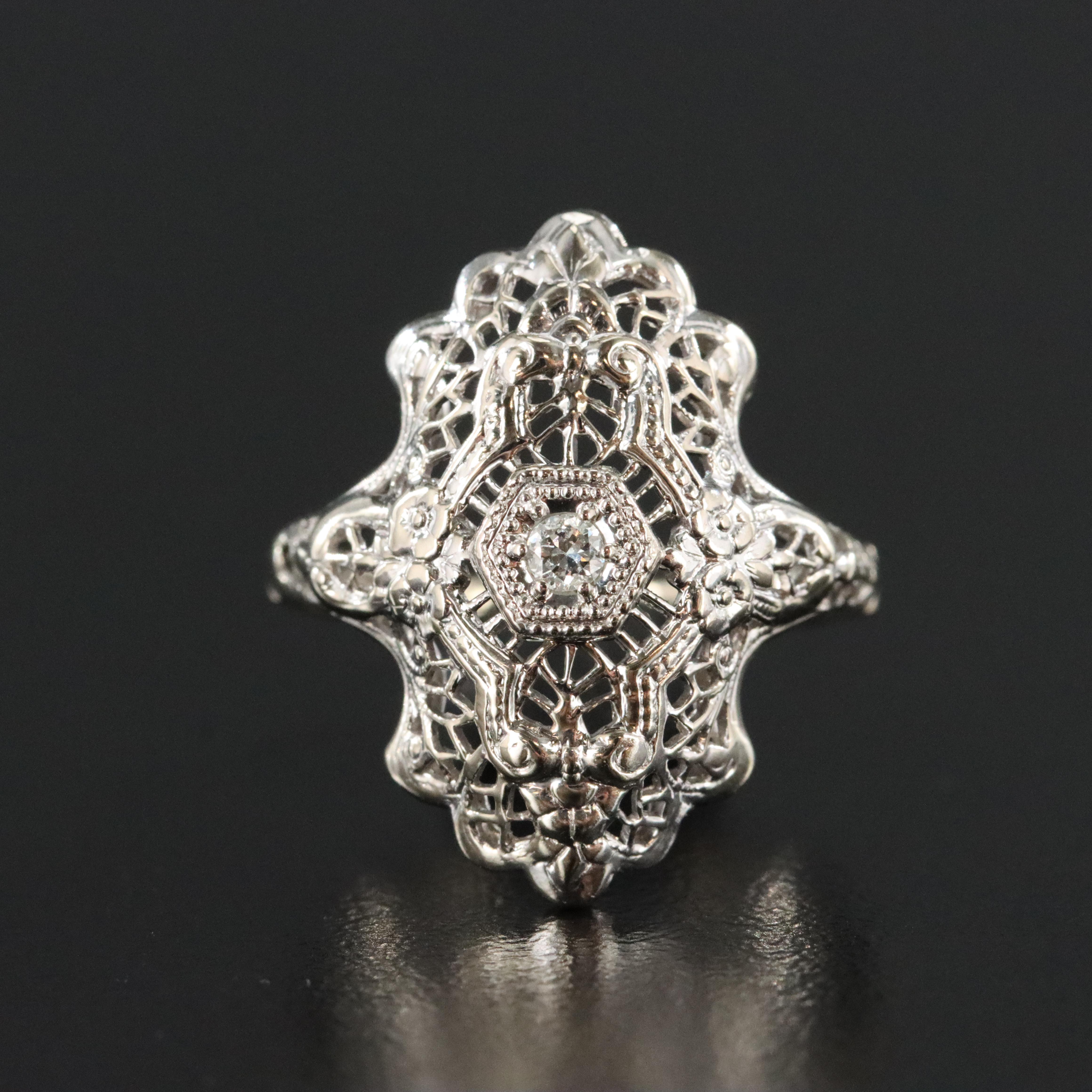 14K 0.05 CT Diamond Ring