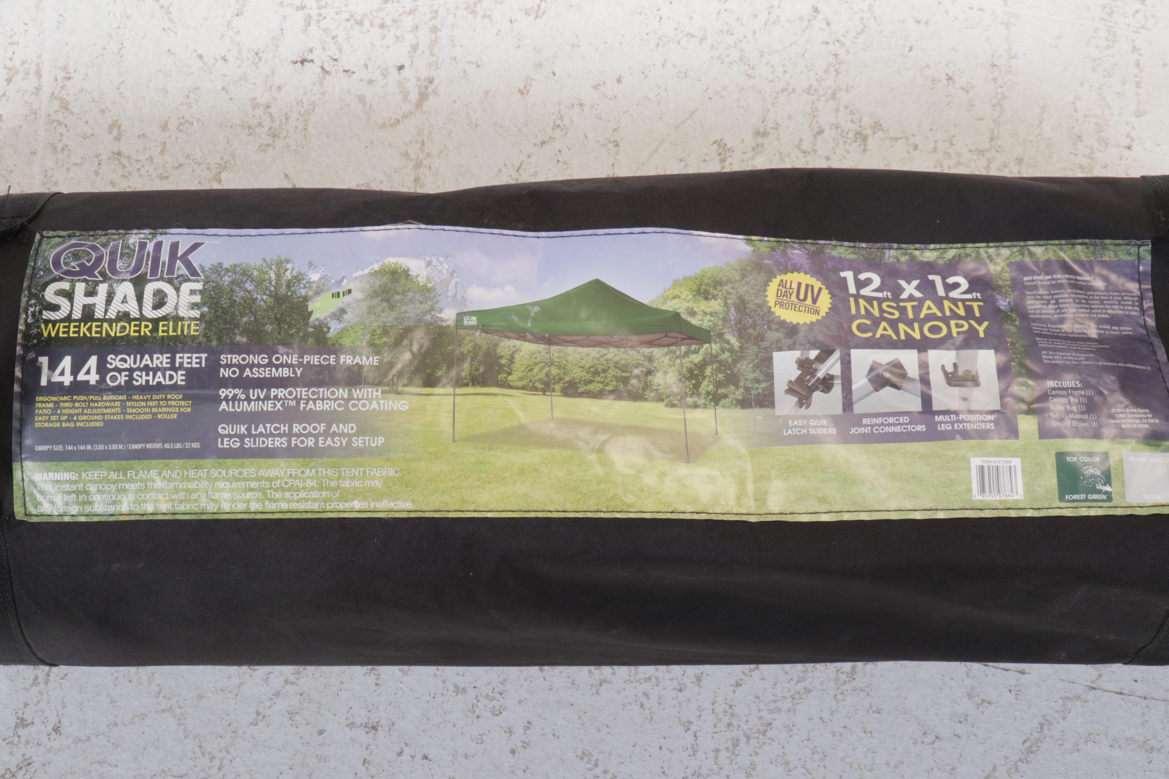 Quik Shade "Weekender Elite" 12' x 12' Instant Canopy