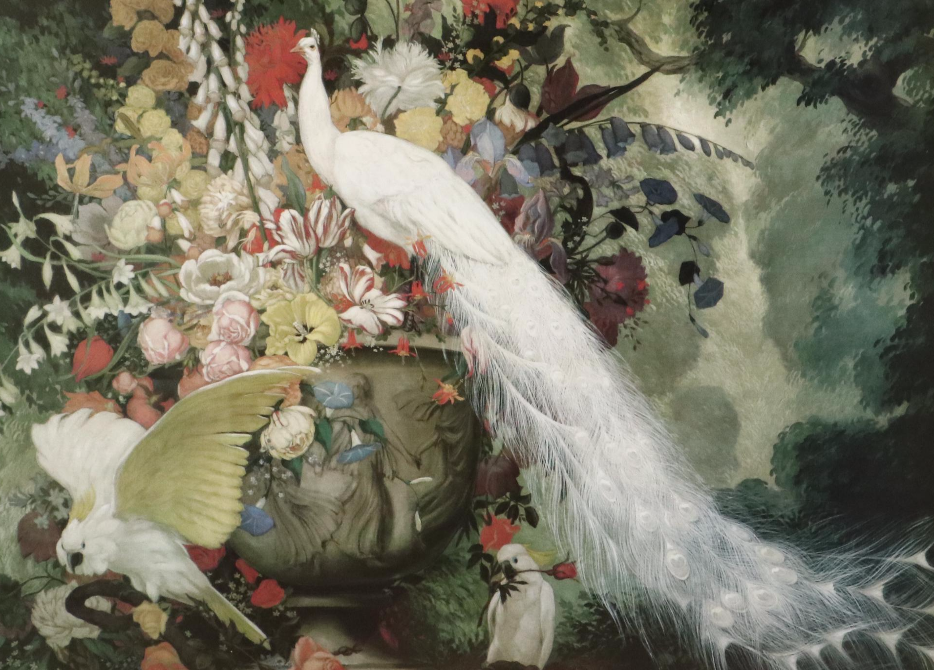 Offset Lithograph After Jesse Arms Botke "The White Peacock"