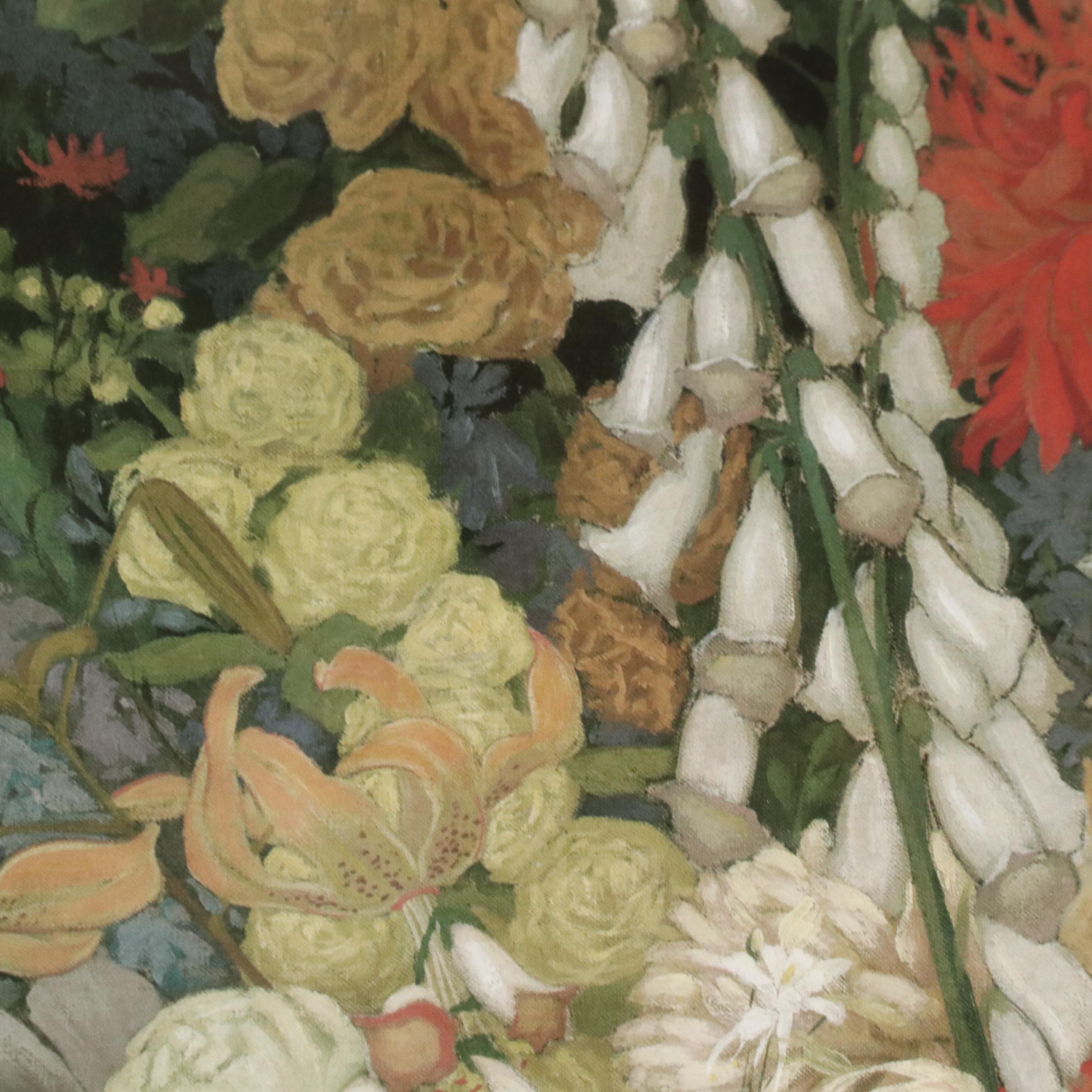 Offset Lithograph After Jesse Arms Botke "The White Peacock"