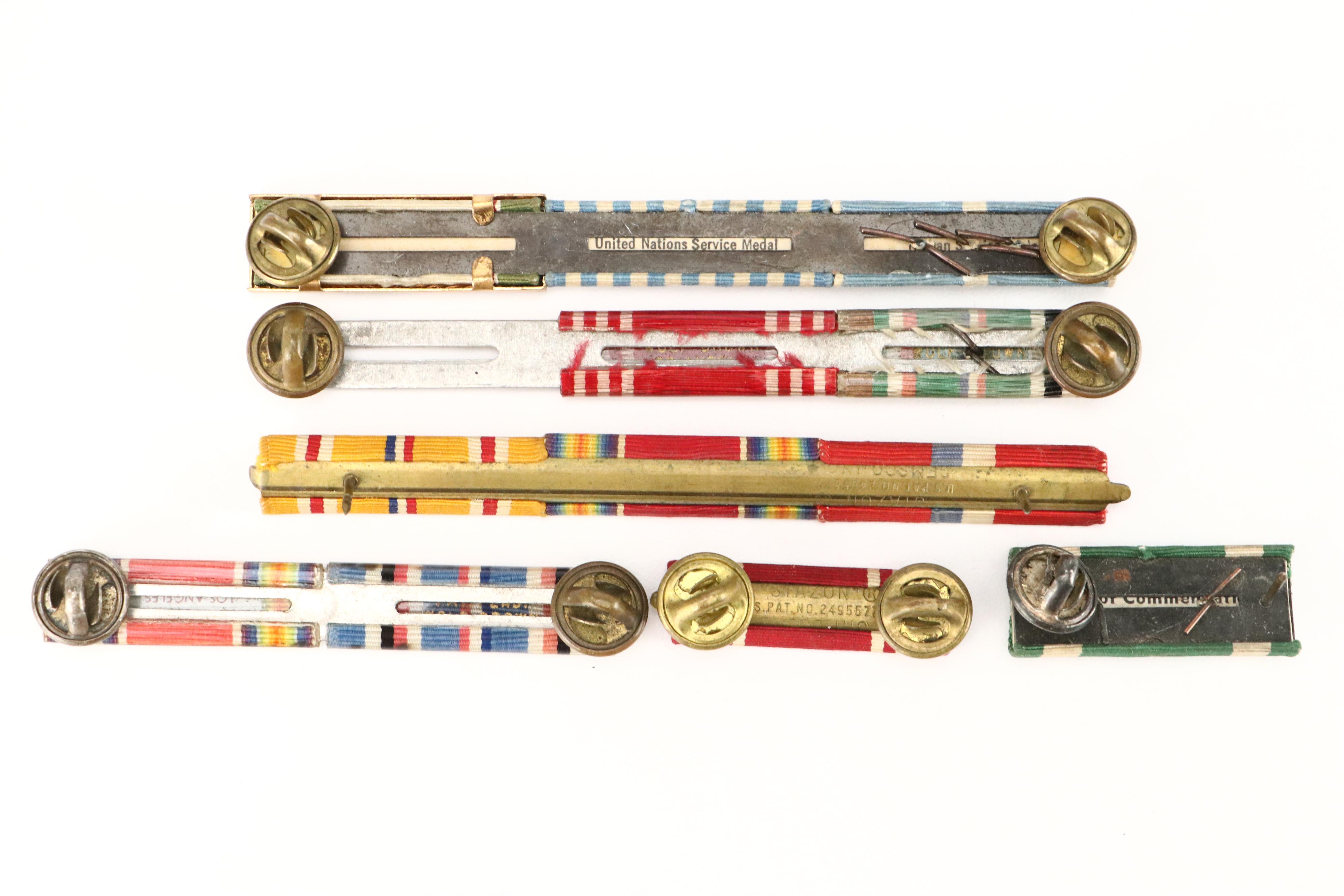 World War II, Korean War with Other Military Ribbons, Insignias and More