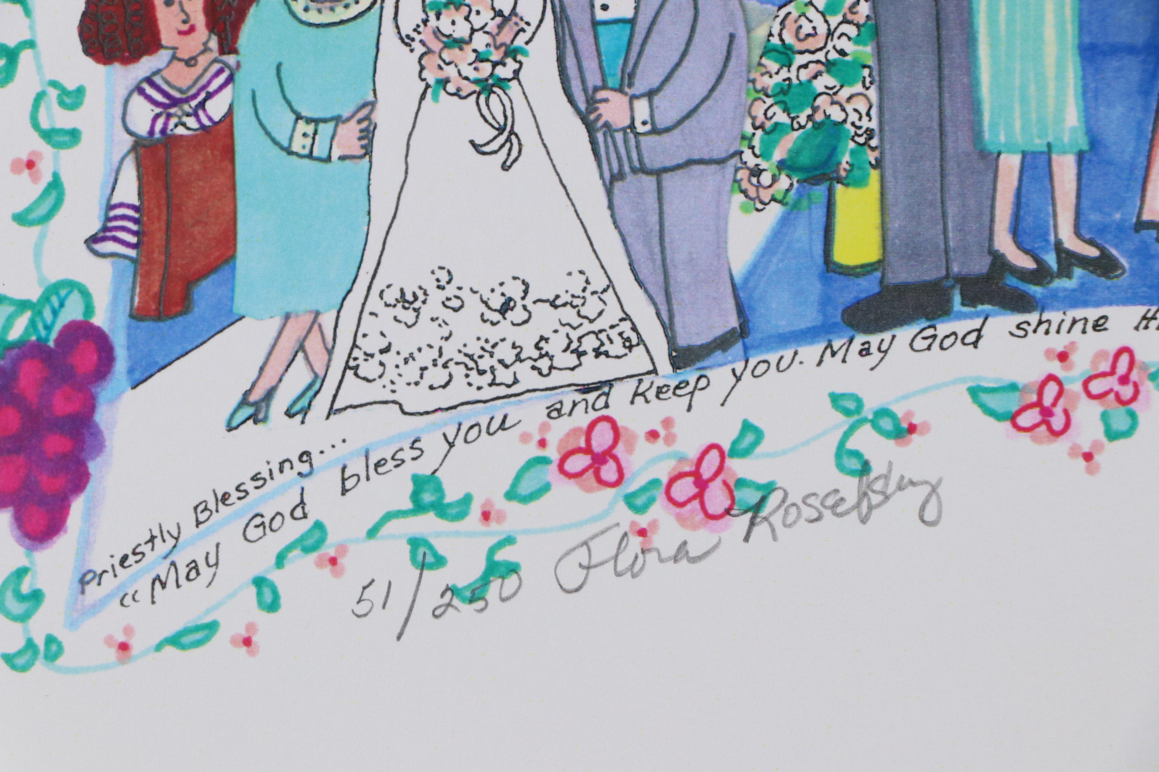 Flora Rosefsky Judaic Photomechanical Print "The Jewish Wedding Florage," 1997