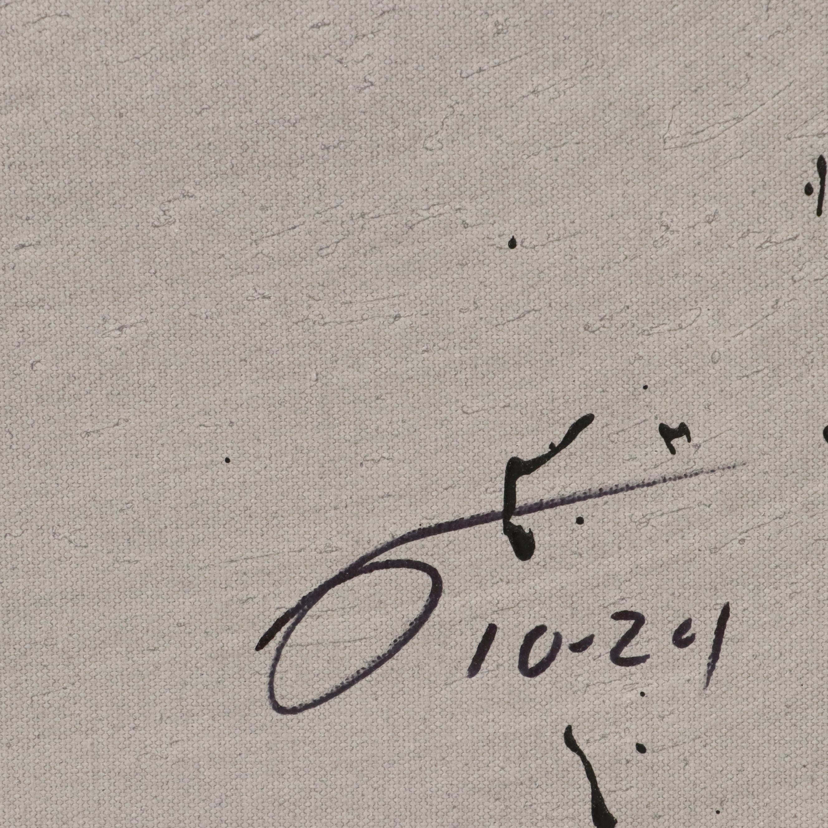 David Applegate Large-Scale Abstract Acrylic Painting, 21st Century