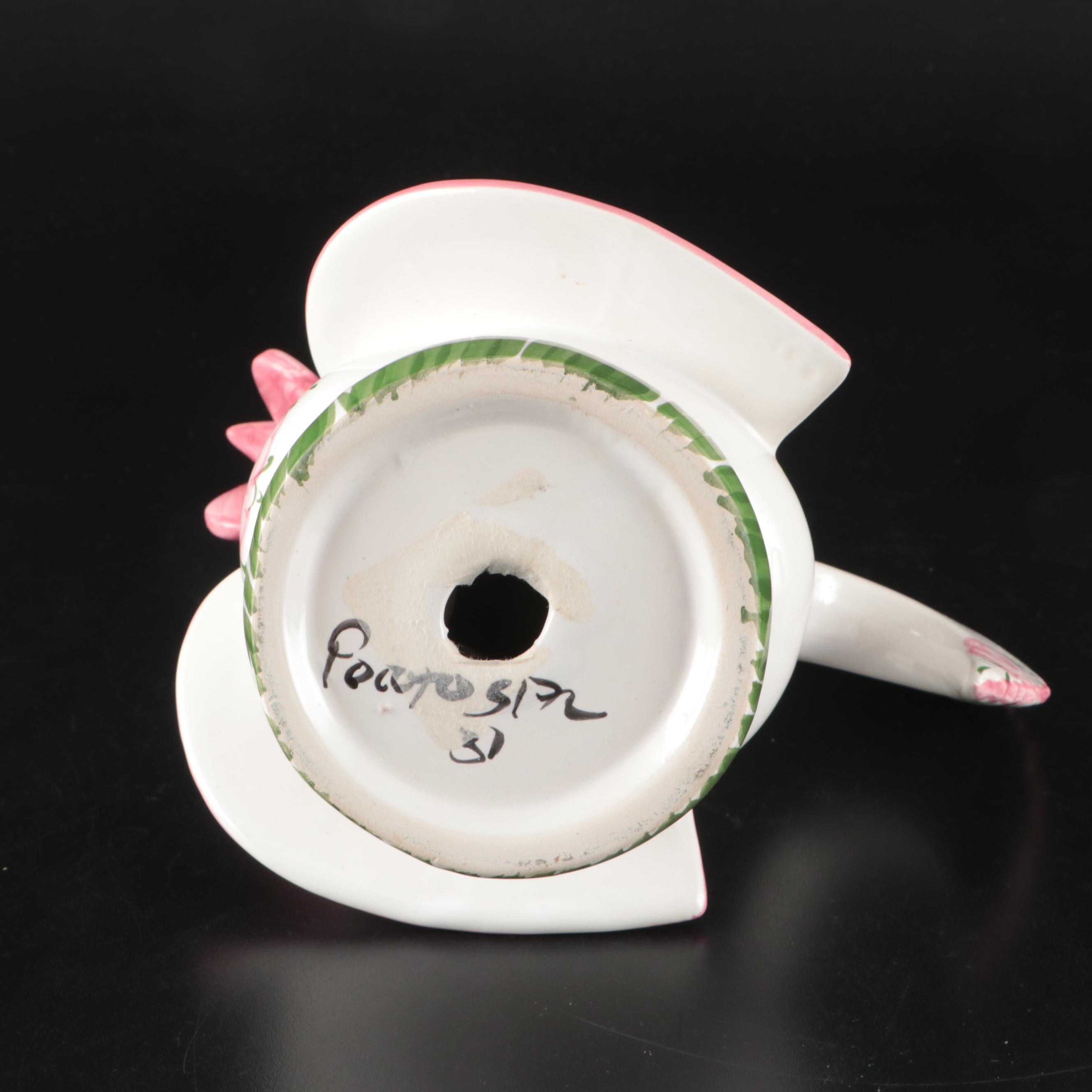 Bunny, Rooster, Swan and Angel Ceramic Figurines