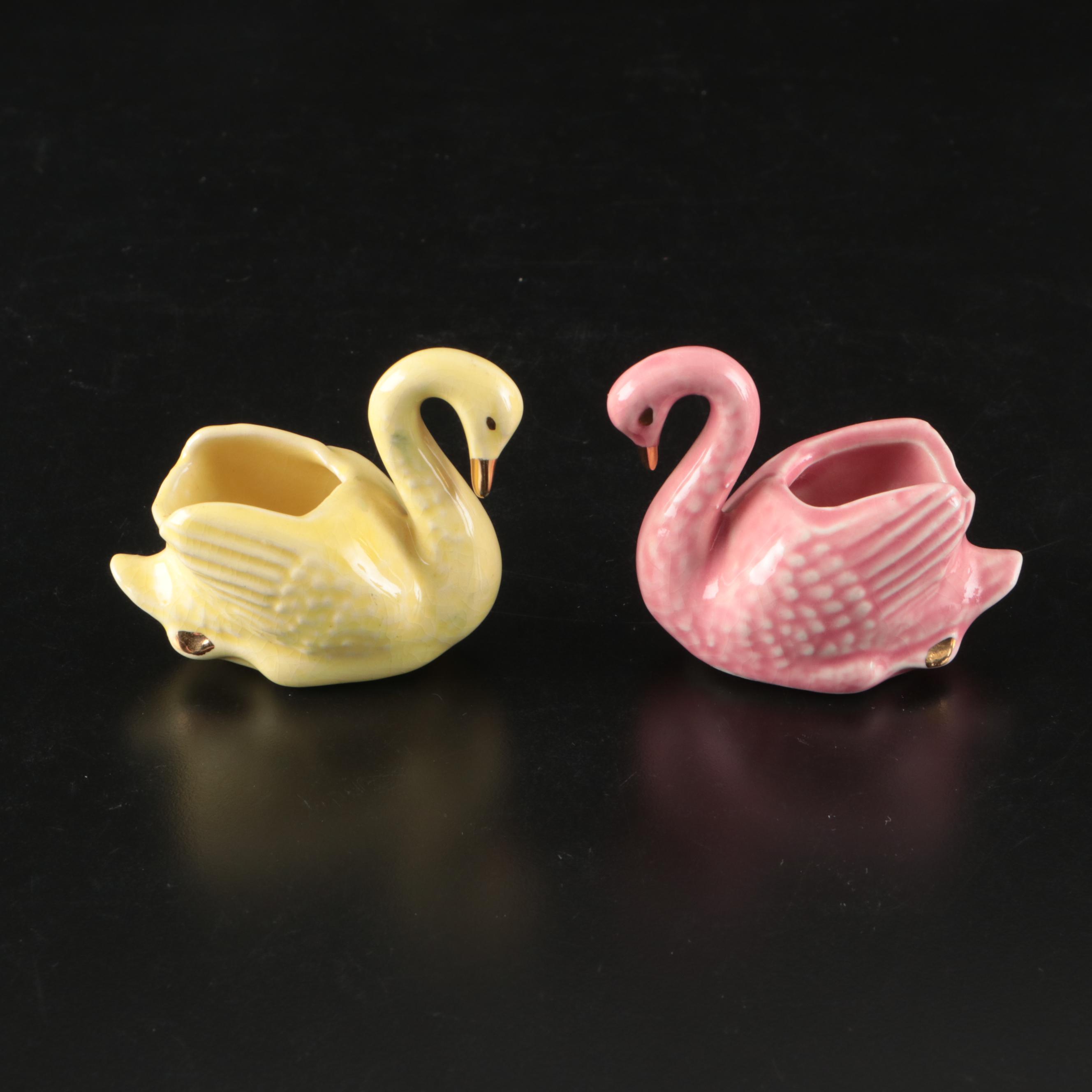 Bunny, Rooster, Swan and Angel Ceramic Figurines