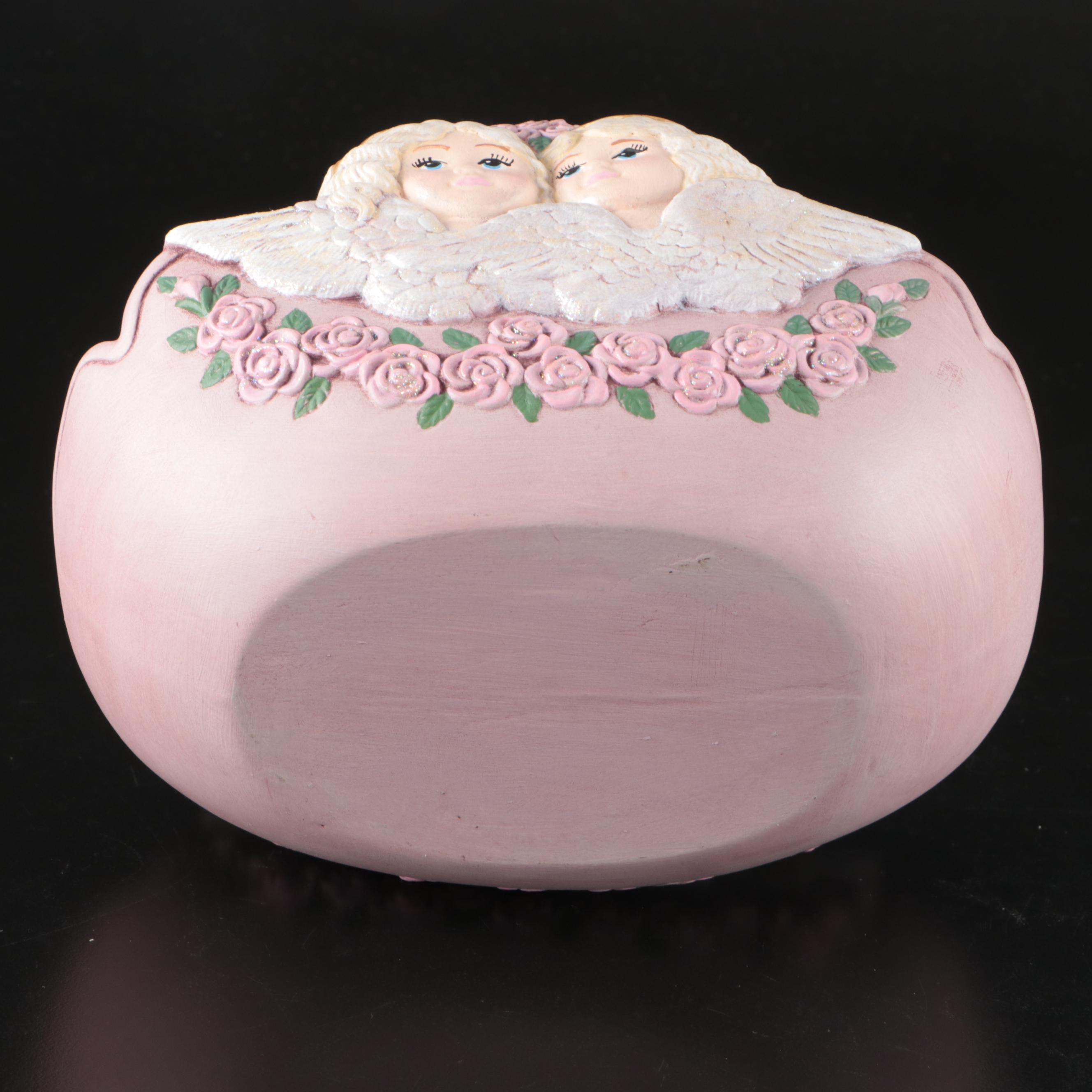 Bunny, Rooster, Swan and Angel Ceramic Figurines