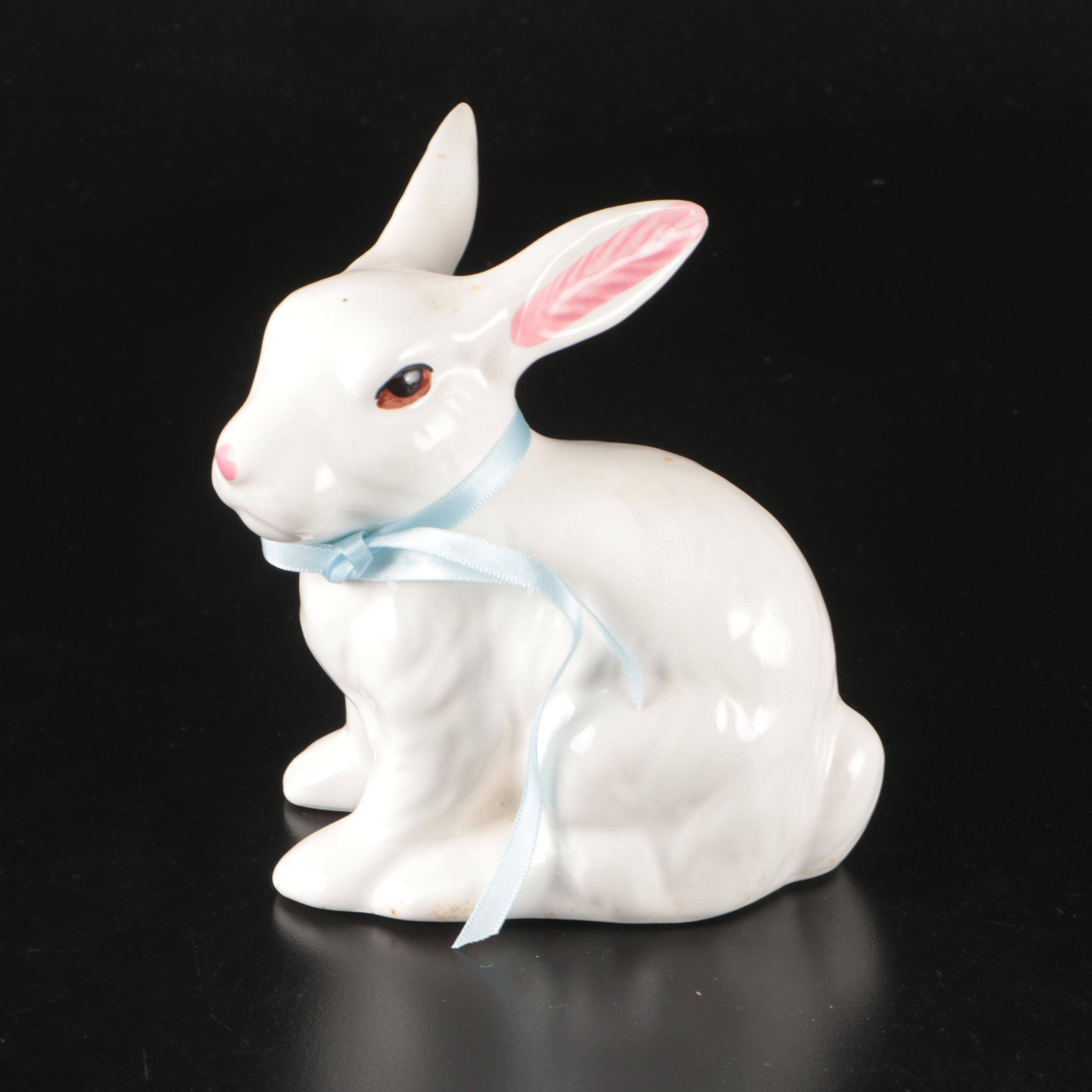 Bunny, Rooster, Swan and Angel Ceramic Figurines