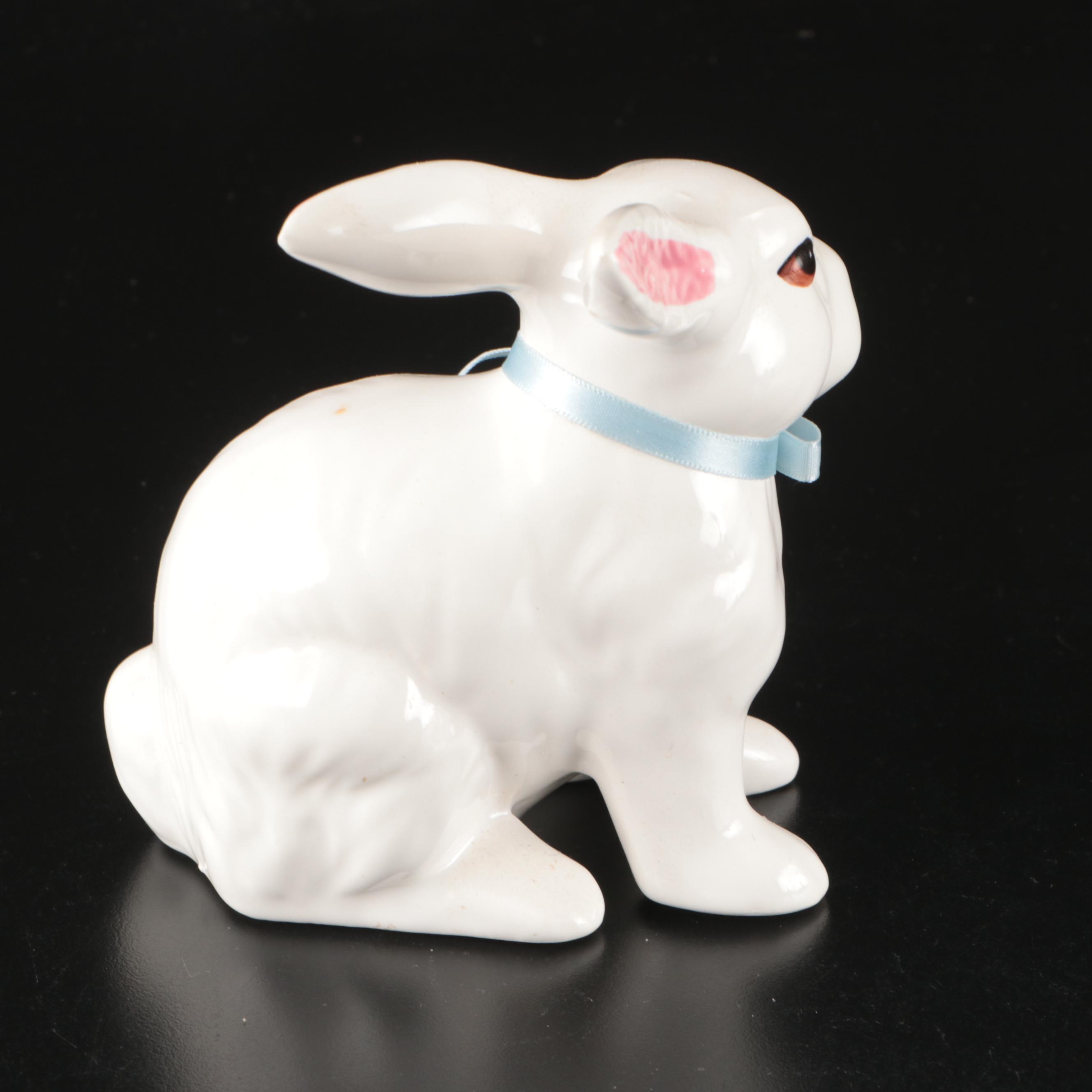 Bunny, Rooster, Swan and Angel Ceramic Figurines