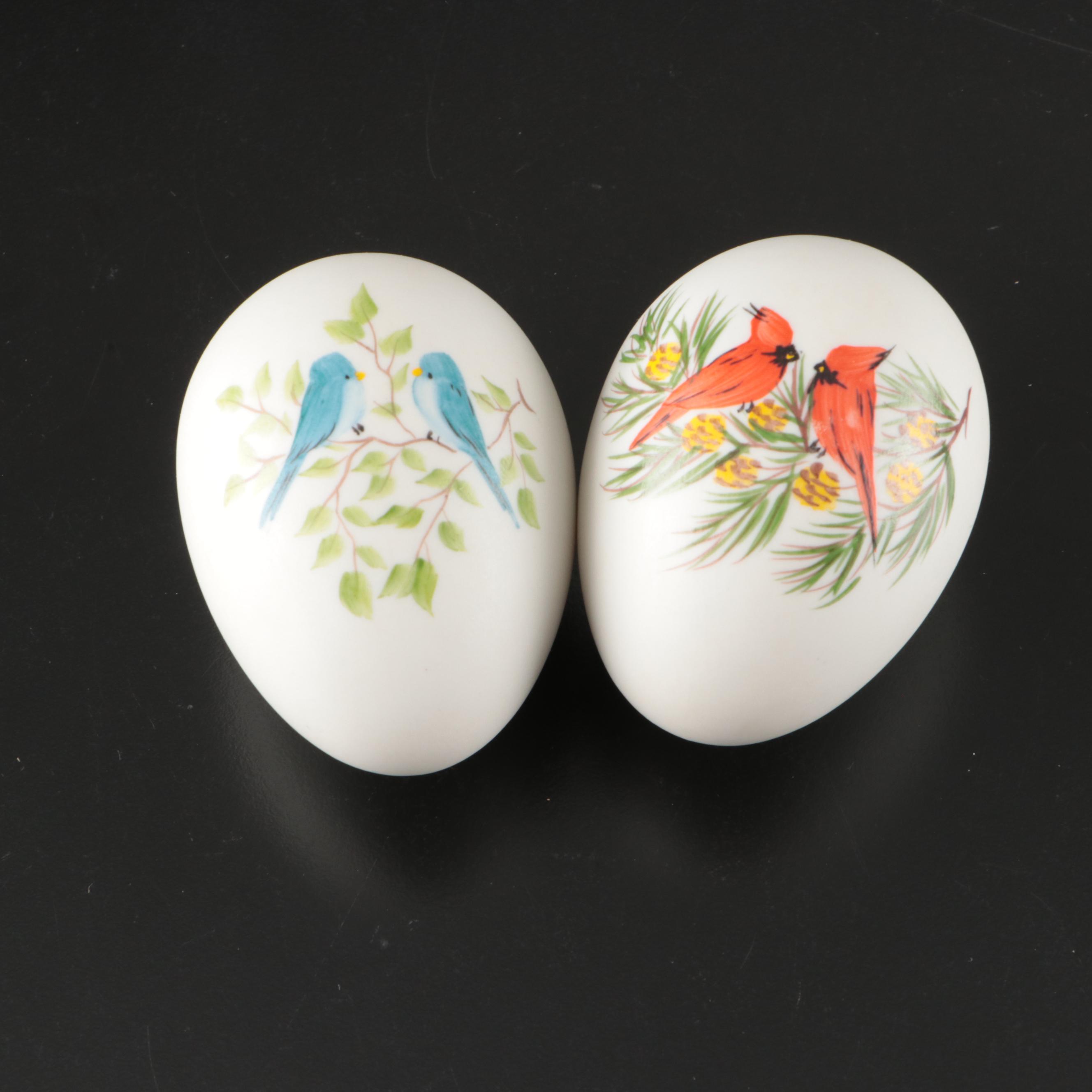 Bunny, Rooster, Swan and Angel Ceramic Figurines