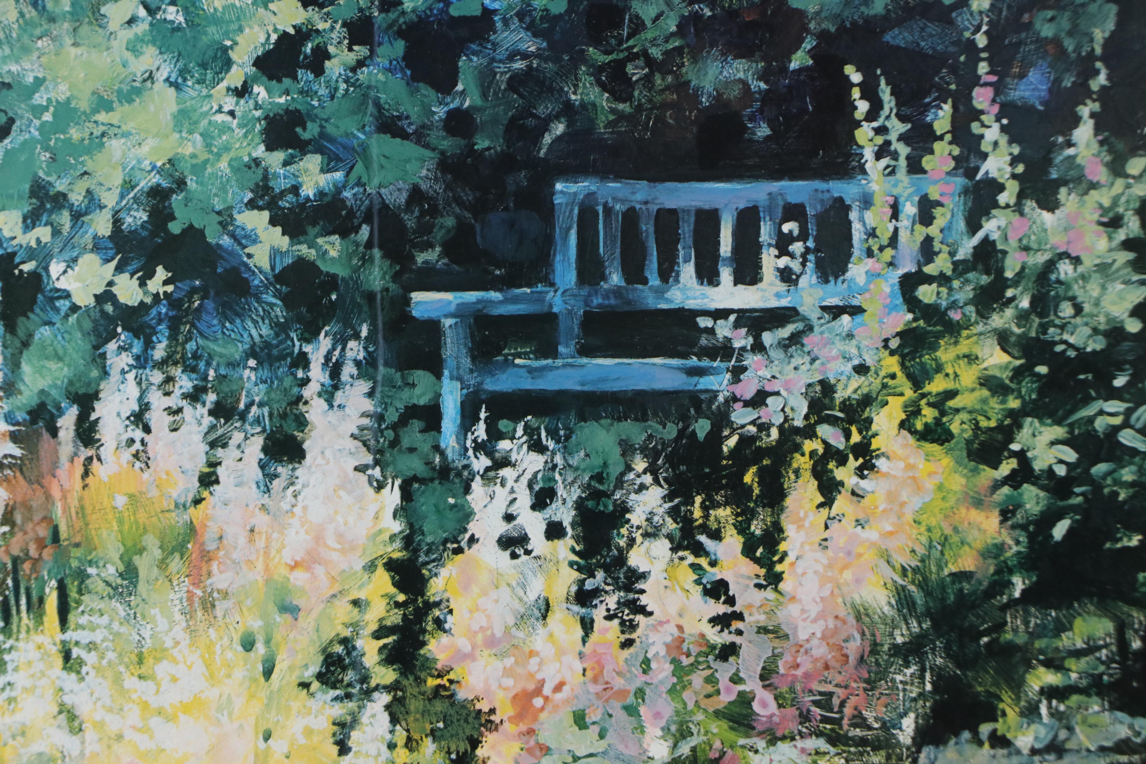 Josie van Gent Edell Offset Lithograph "The Frog Pond," Late 20th Century