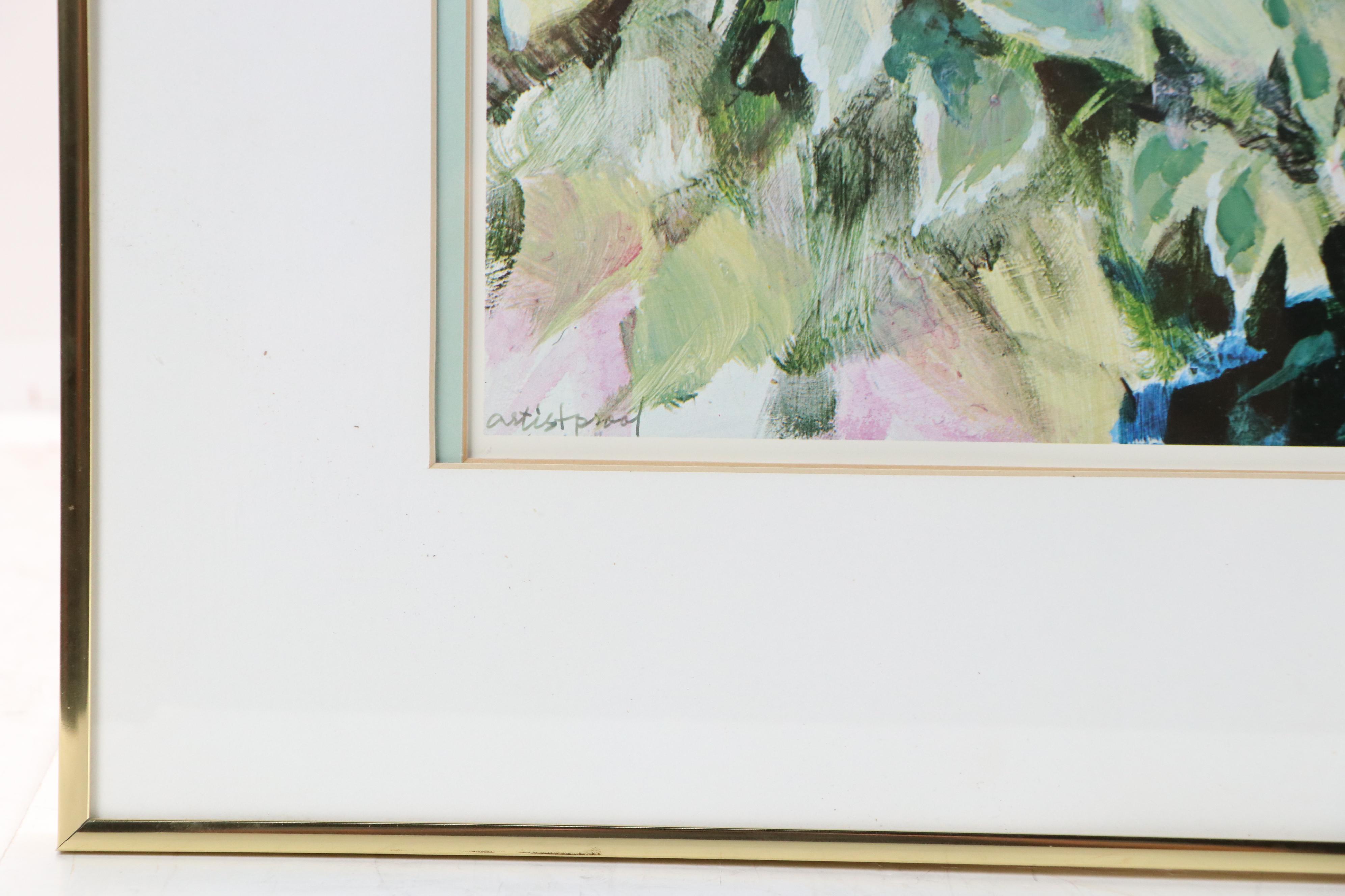 Josie van Gent Edell Offset Lithograph "The Frog Pond," Late 20th Century