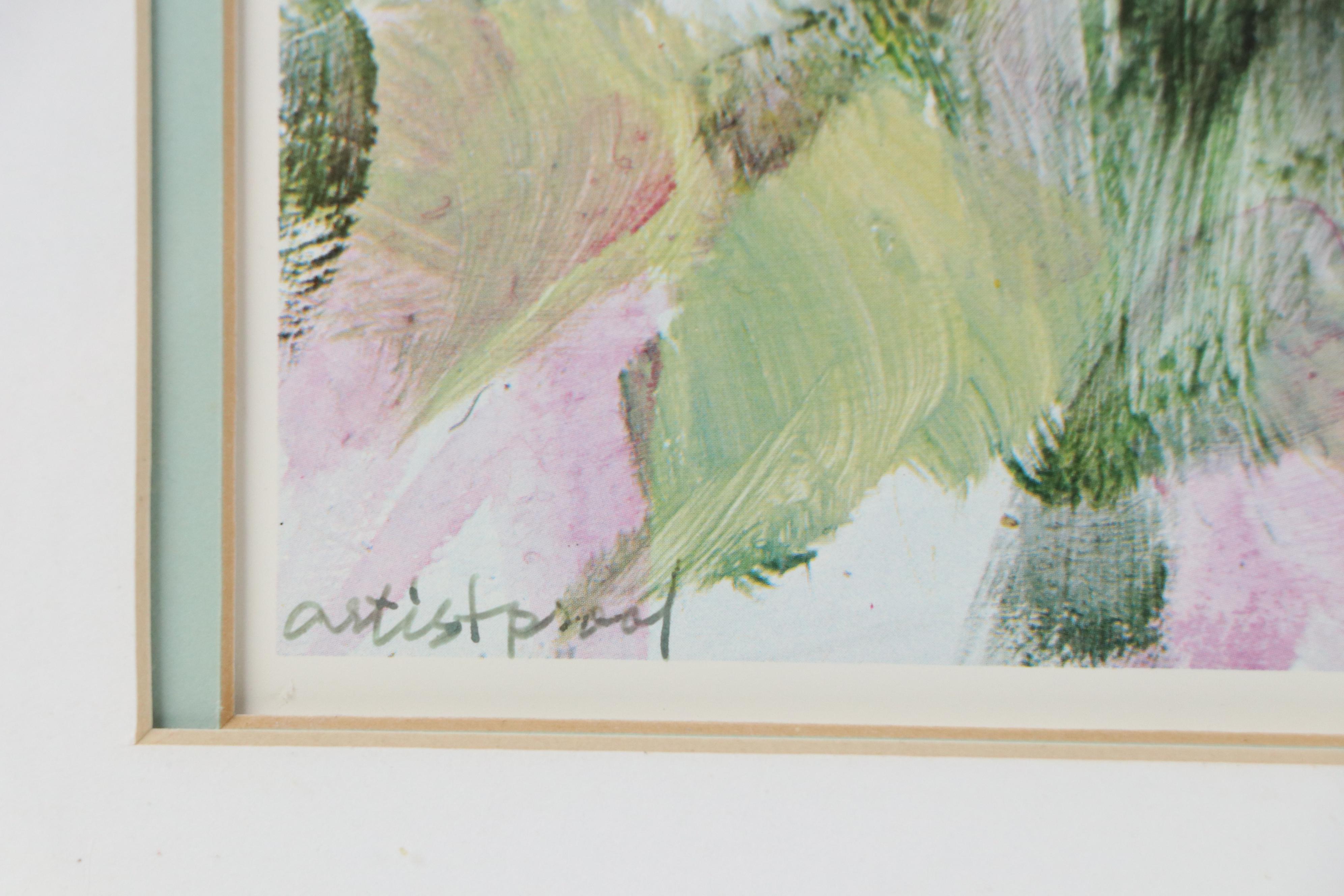 Josie van Gent Edell Offset Lithograph "The Frog Pond," Late 20th Century