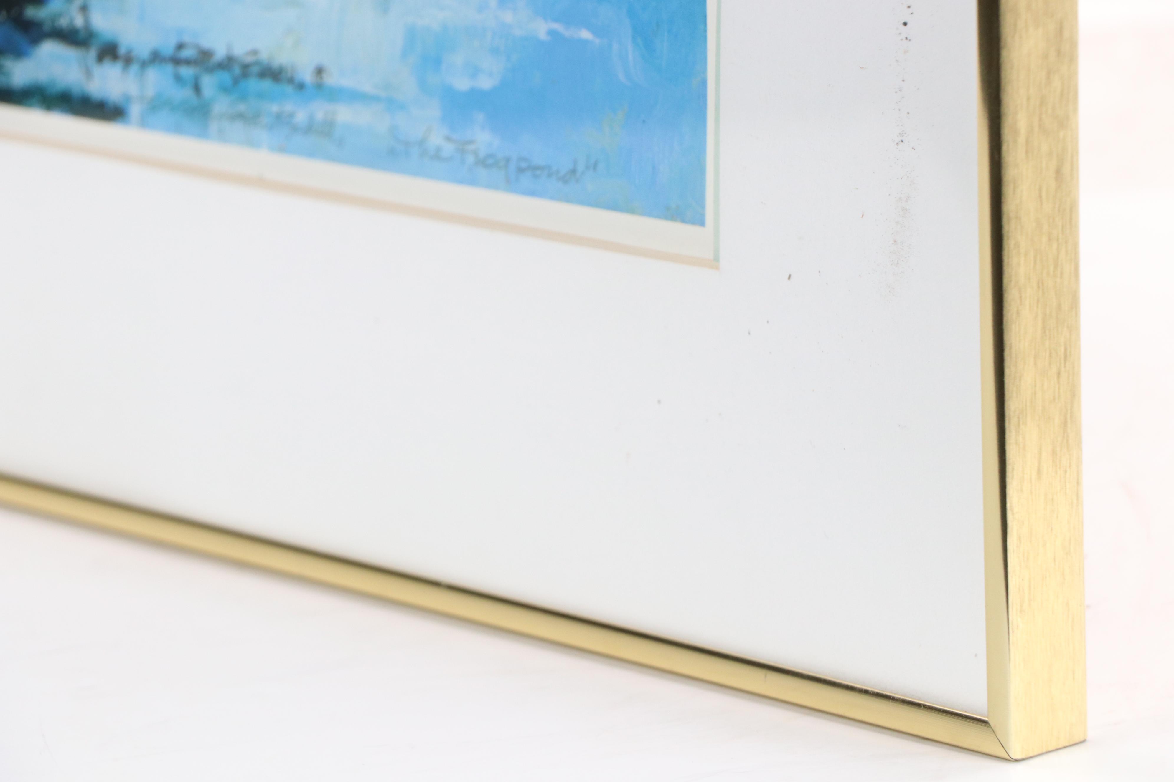 Josie van Gent Edell Offset Lithograph "The Frog Pond," Late 20th Century