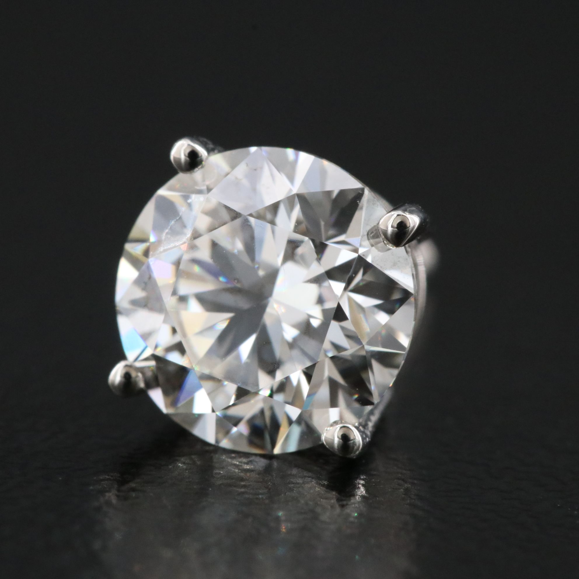 Platinum 3.40 CTW Lab Grown Diamond Stud Earrings with IGI Reports