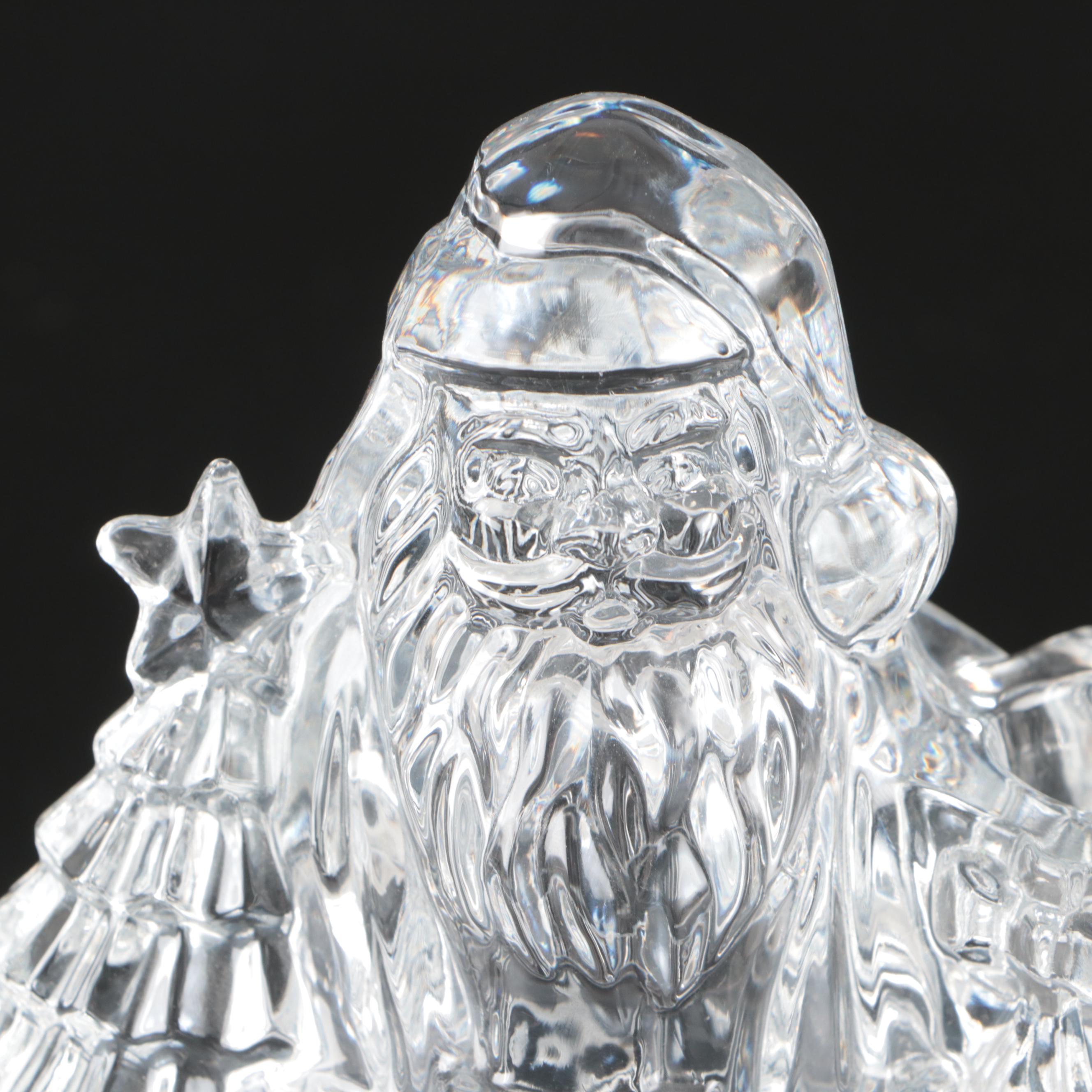Santa Claus Crystal Candle Holders