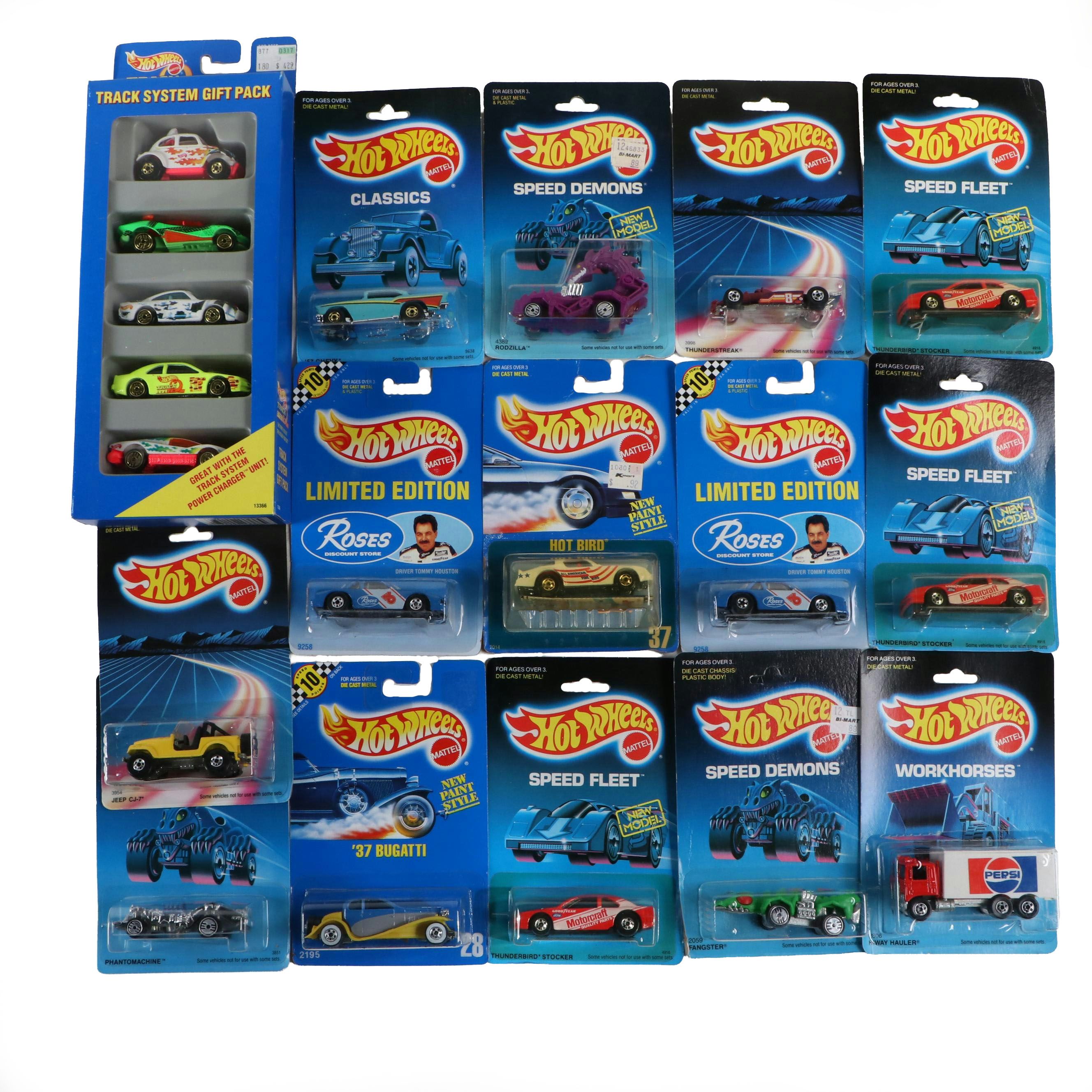 Hot Wheels "Track System Gift Pack" and More Toy Cars, 1980s–1990s